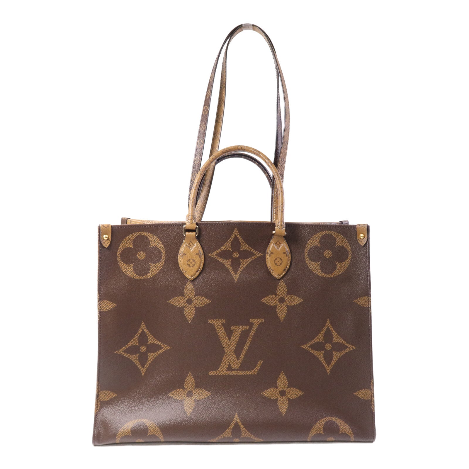 LOUIS VUITTON Monogram Giant OnTheGo GM金扣手挽肩背兩用袋