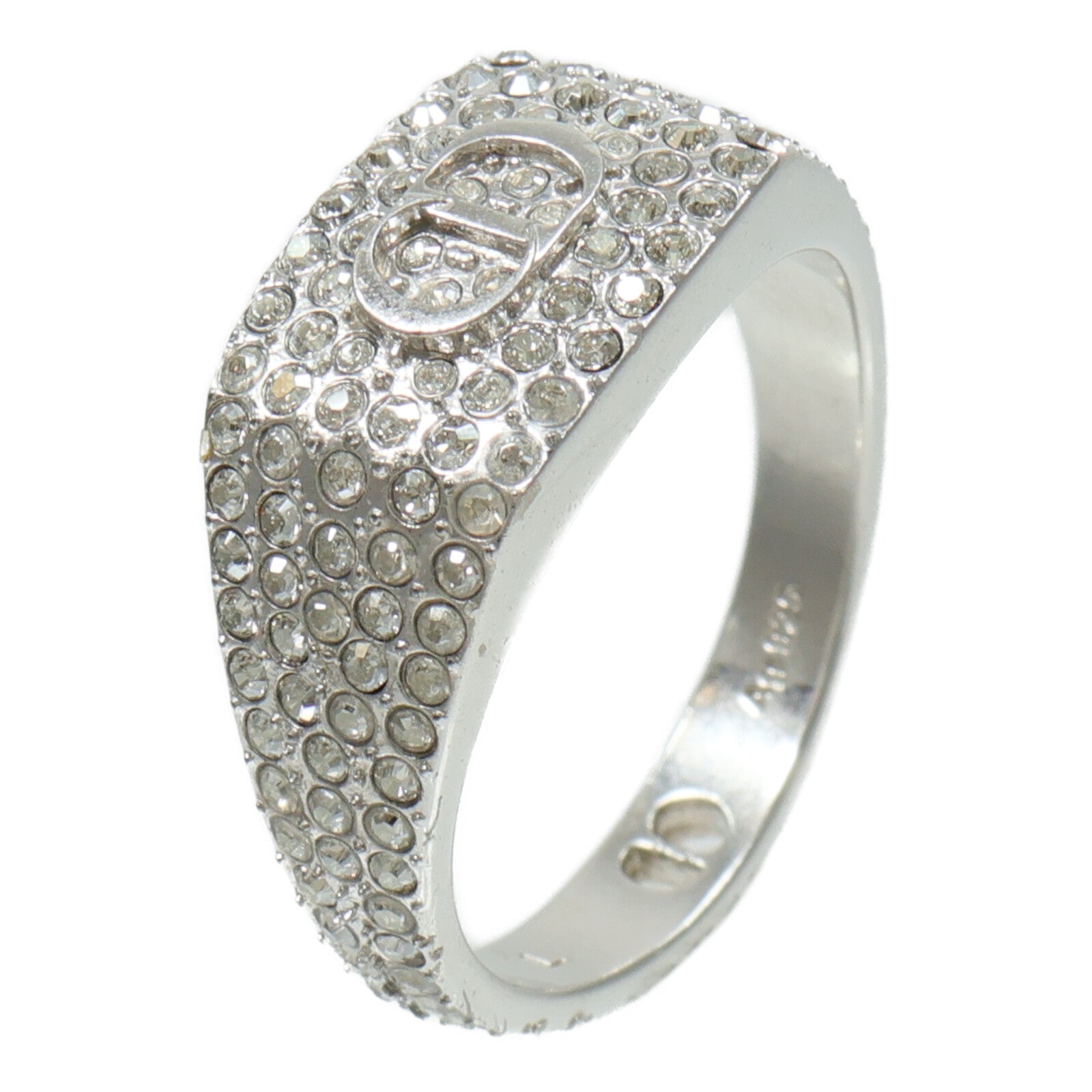 Dior 925純銀/水晶CD Icon Signet Ring戒指