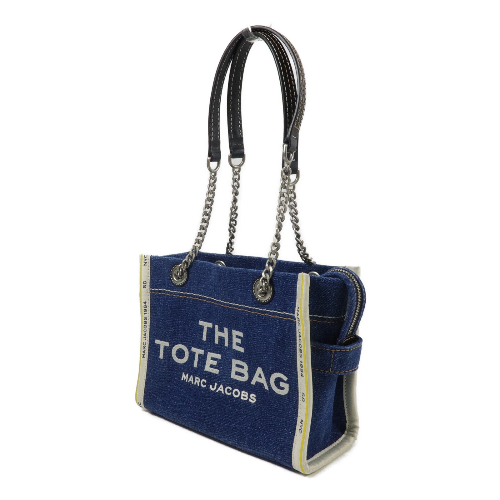 MARC JACOBS 牛仔布Chain Shoulder鏈帶肩背袋