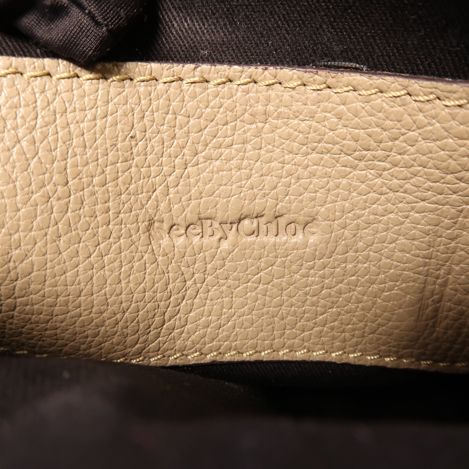 SEE BY CHLOE 牛皮皮革/麂皮皮革Shoulder Bag金扣肩背袋