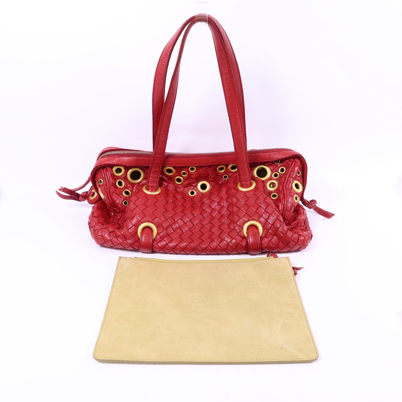 BOTTEGA VENETA 牛皮皮革Shoulder Bag金扣肩背袋