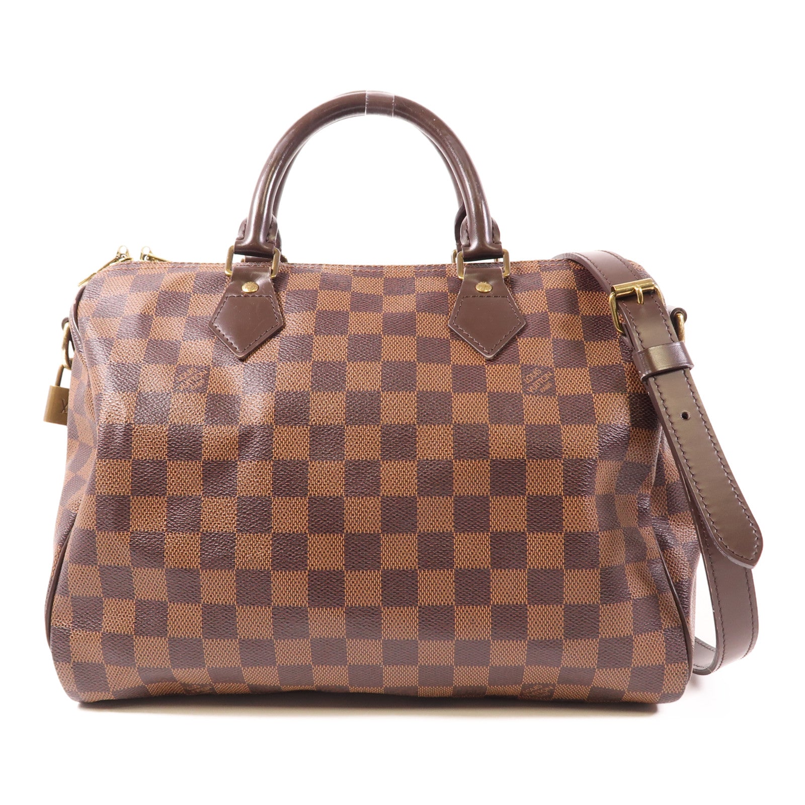 LOUIS VUITTON 【激減優惠】Damier Speedy Bandouliere 30金扣手挽肩背兩用袋