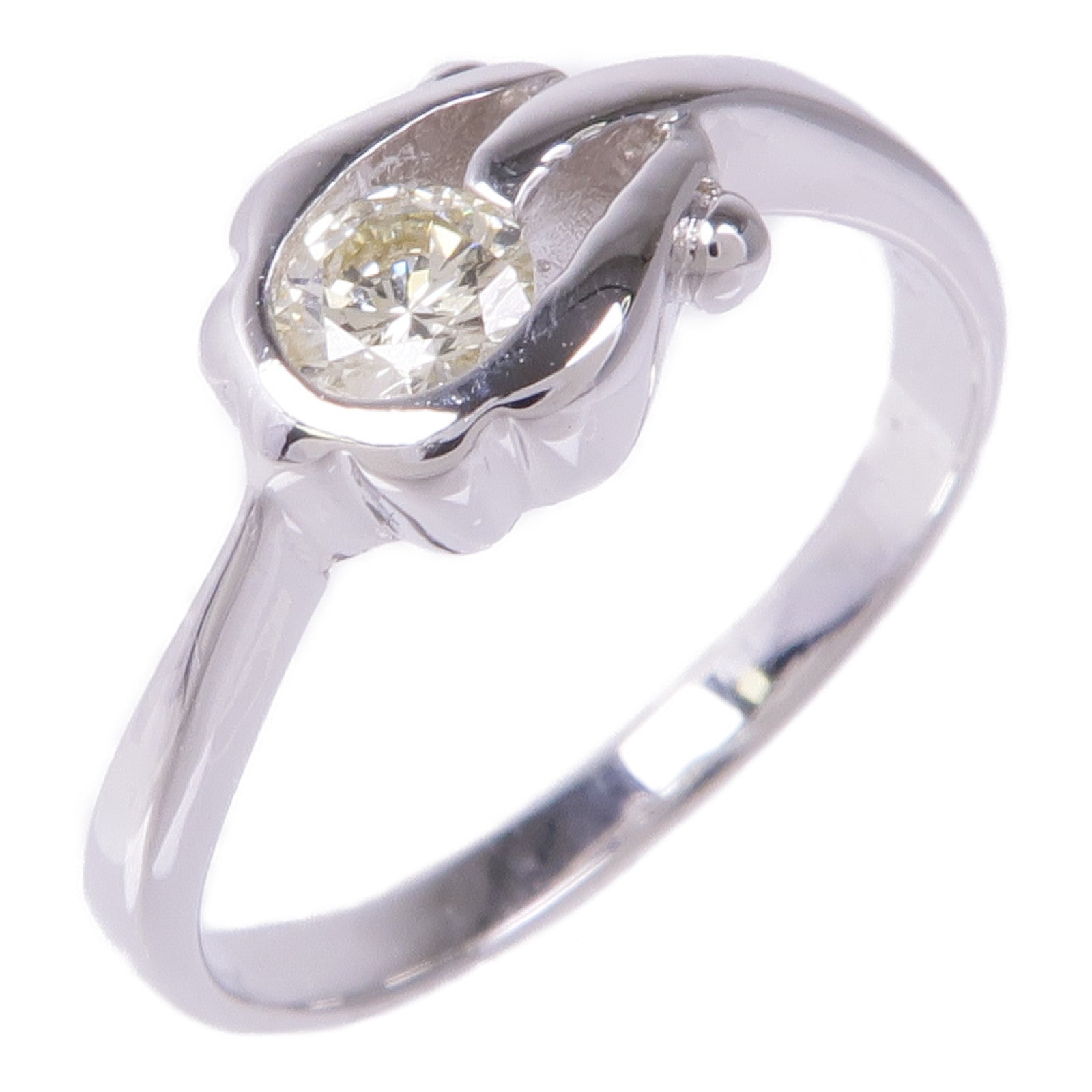 JEWELRY Diamond Ring 18K White Gold US#5.5