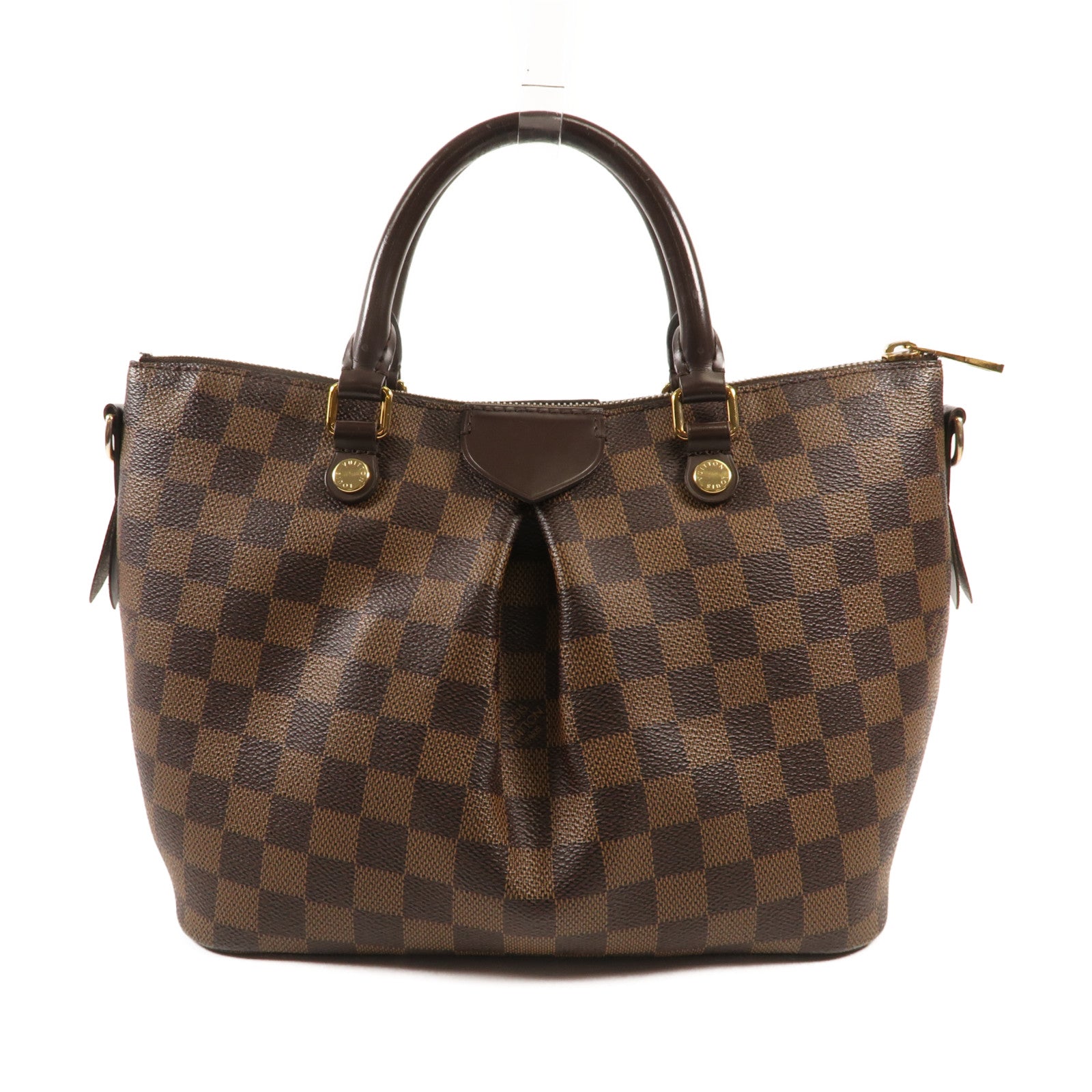 LOUIS VUITTON Damier Siena PM金扣手挽肩背兩用袋