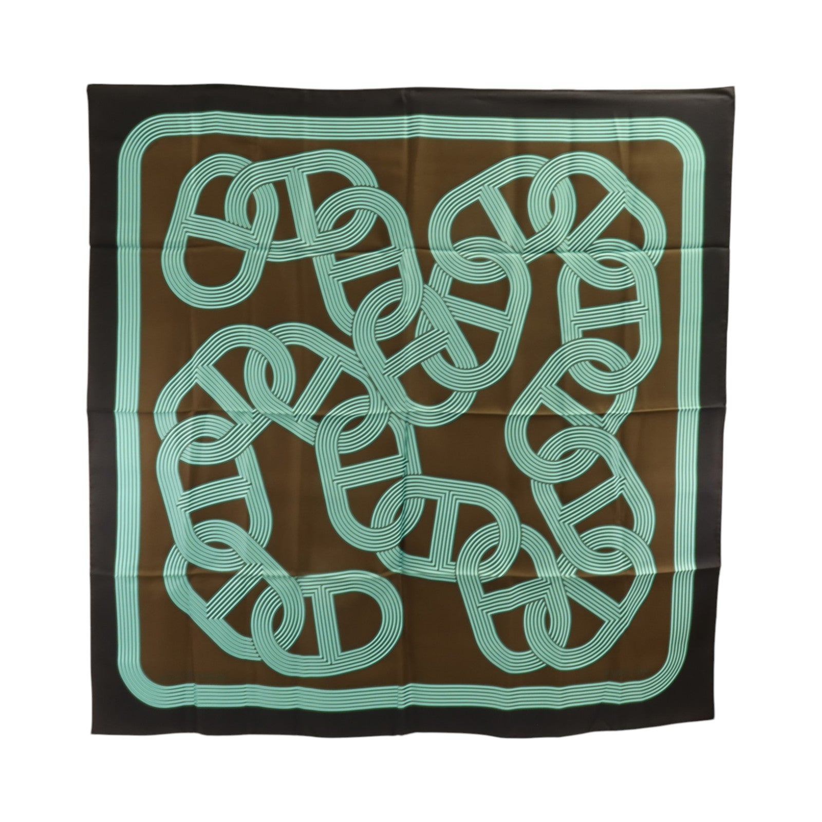 HERMES 絲質Circuit 24 Faubourg Scarf 90絲巾Noir