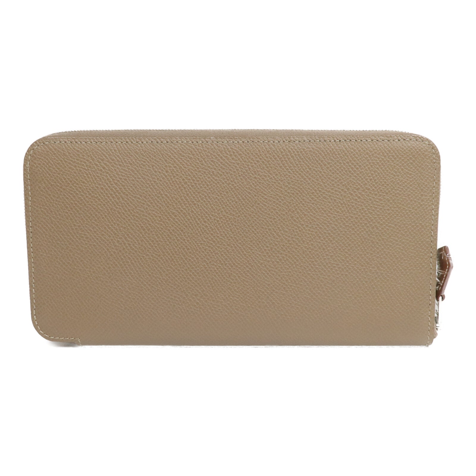 HERMES Epsom皮革Silk'In Long Wallet長錢包Etoupe
