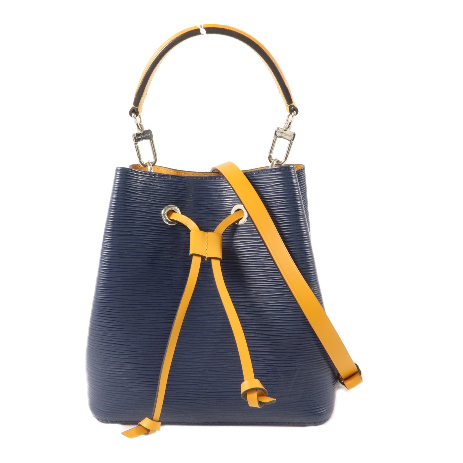 LOUIS VUITTON Epi Neo Noe BB銀扣手挽肩背兩用袋深藍色
