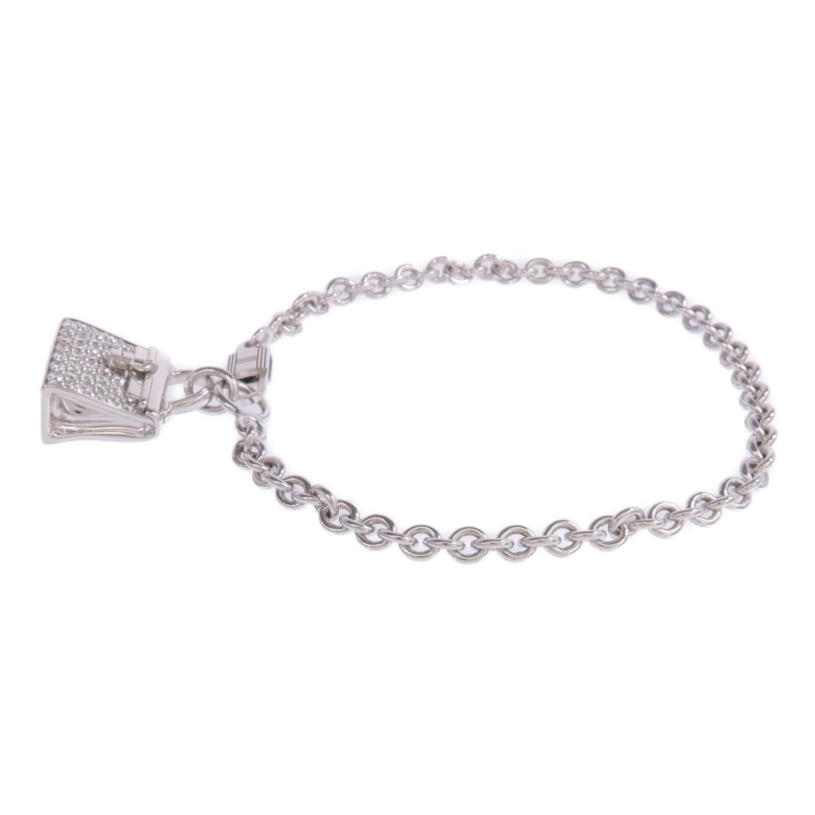 HERMES 【激減優惠】18K白金Amulettes Kelly Bracelet鑽石手鏈