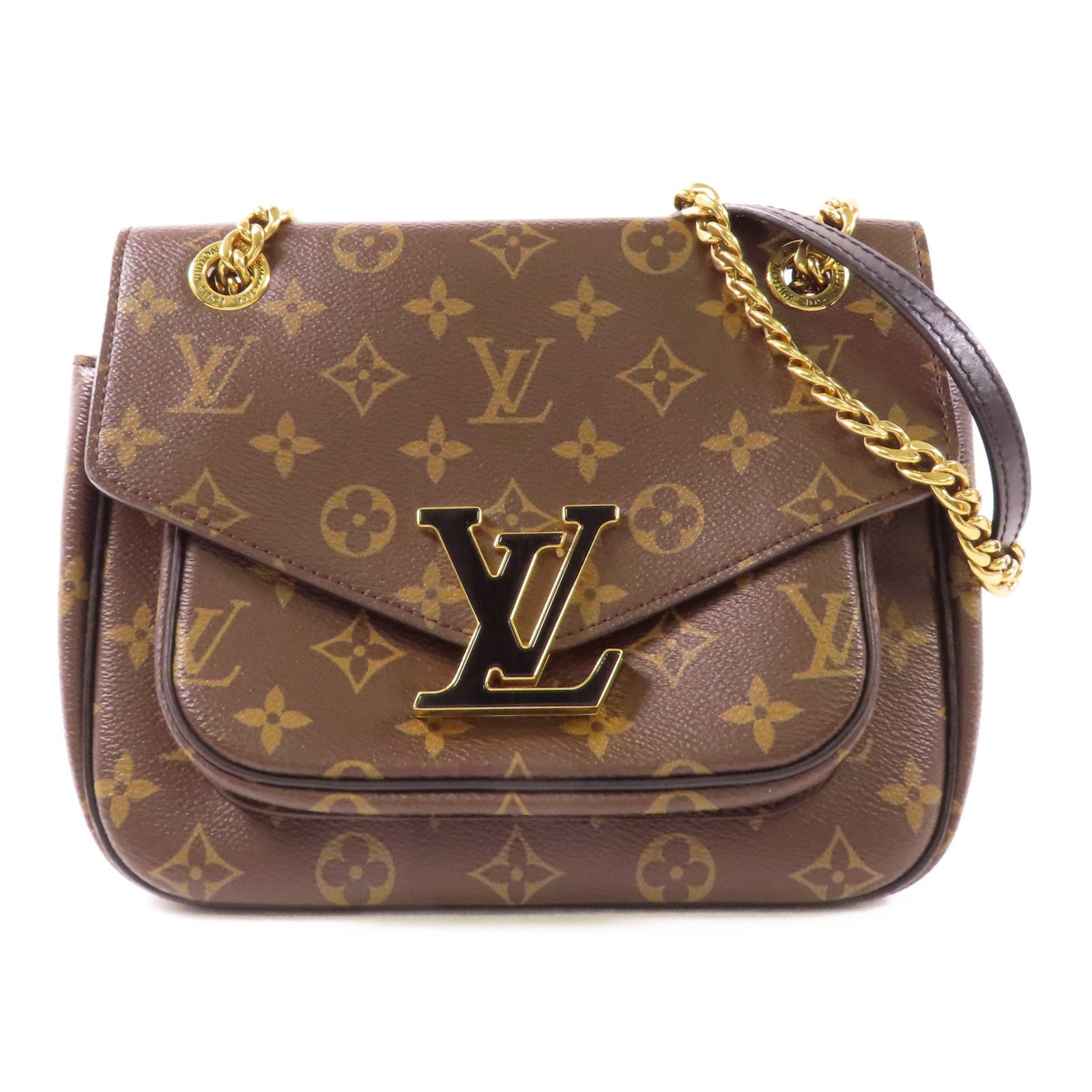 LOUIS VUITTON LV GHW Passy Shoulder Bag M45592 Monogram Brown