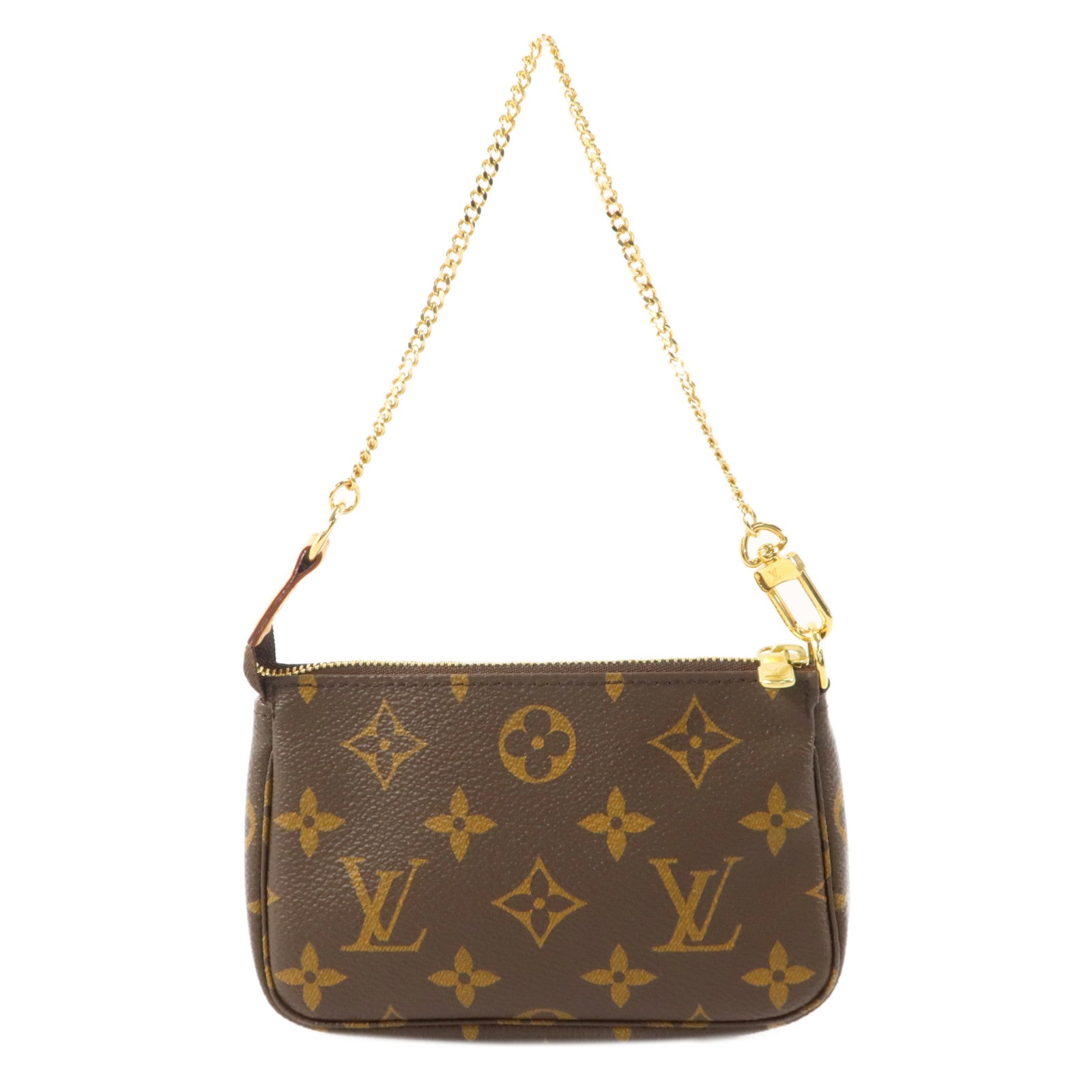 LOUIS VUITTON Monogram Mini Pochette Accessoires金扣手挽袋
