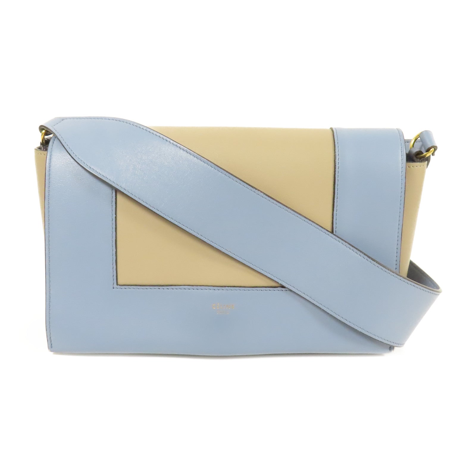 CELINE 【激減優惠】牛皮皮革Frame Bag金扣肩背袋