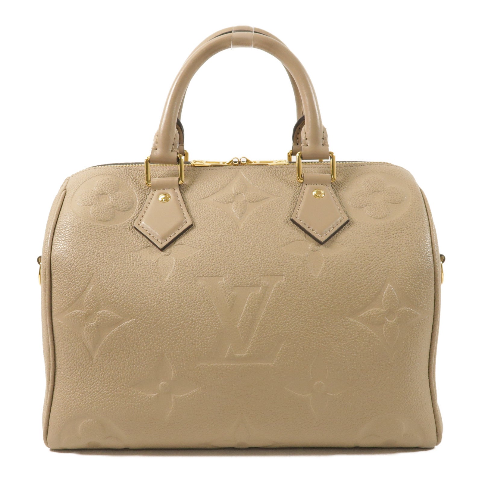 LOUIS VUITTON Monogram Empreinte Speedy Bandouliere 25金扣手挽肩背兩用袋
