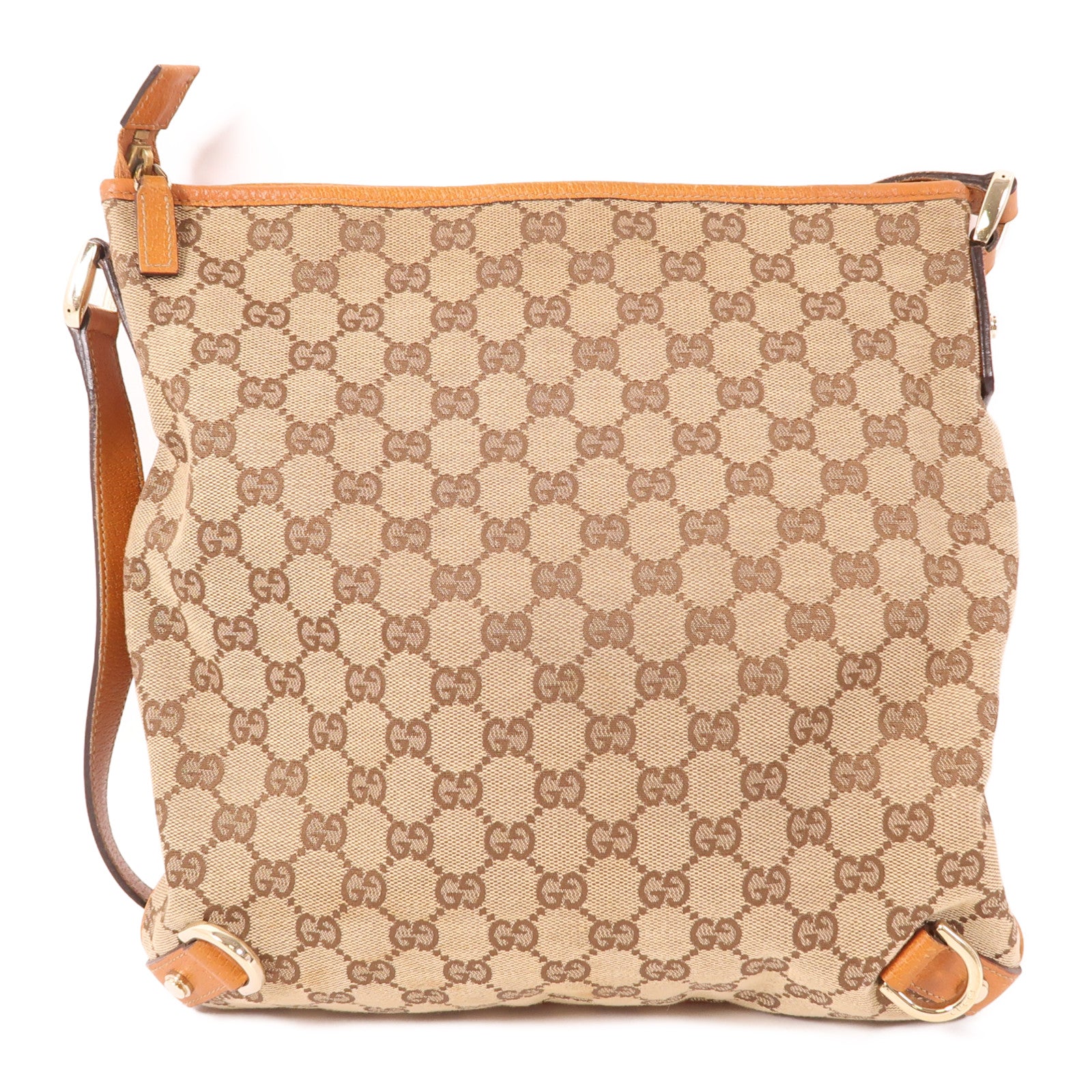 GUCCI GG GHW Shoulder Bag 131326 Canvas Brown