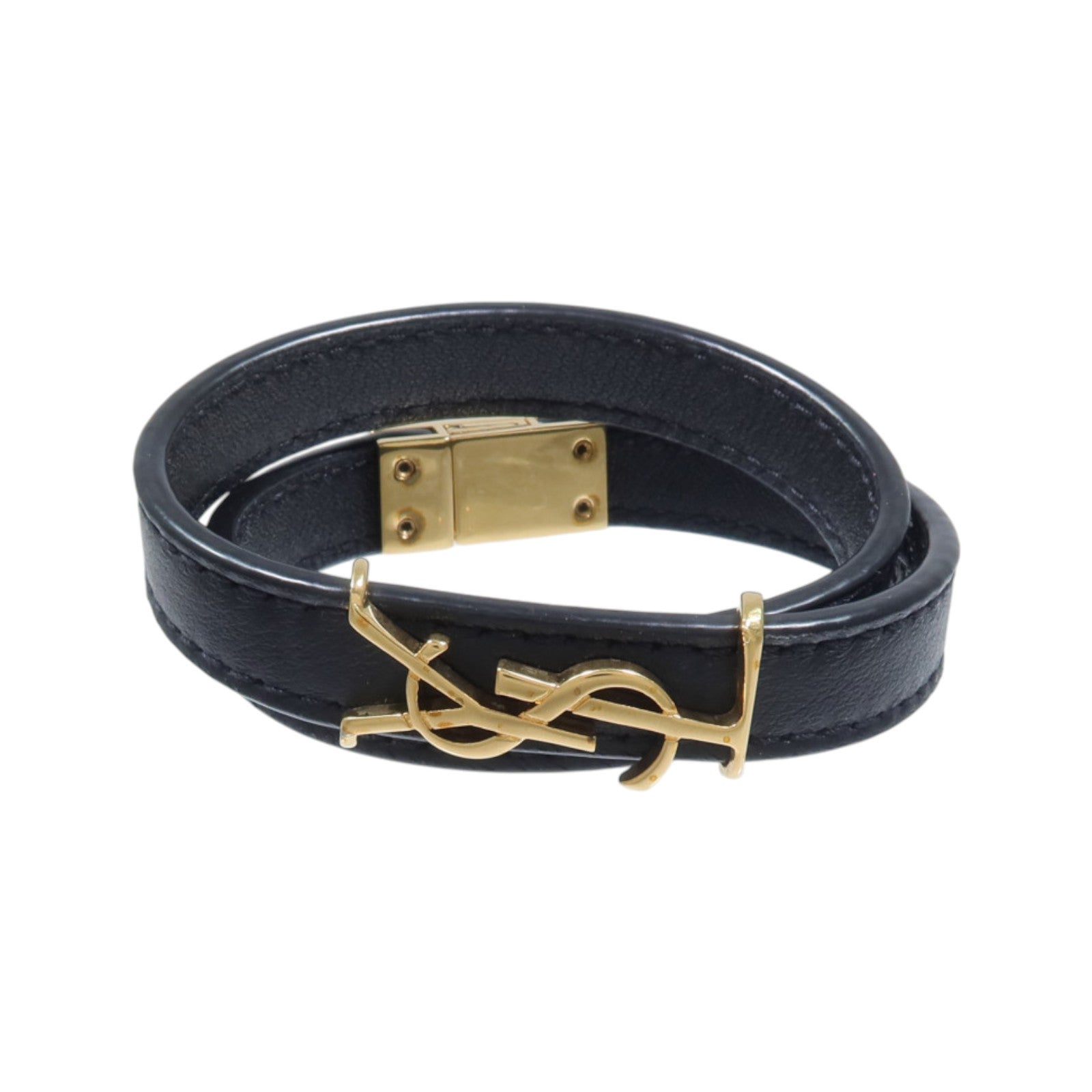 SAINT LAURENT 金屬/牛皮皮革Bracelet手鏈