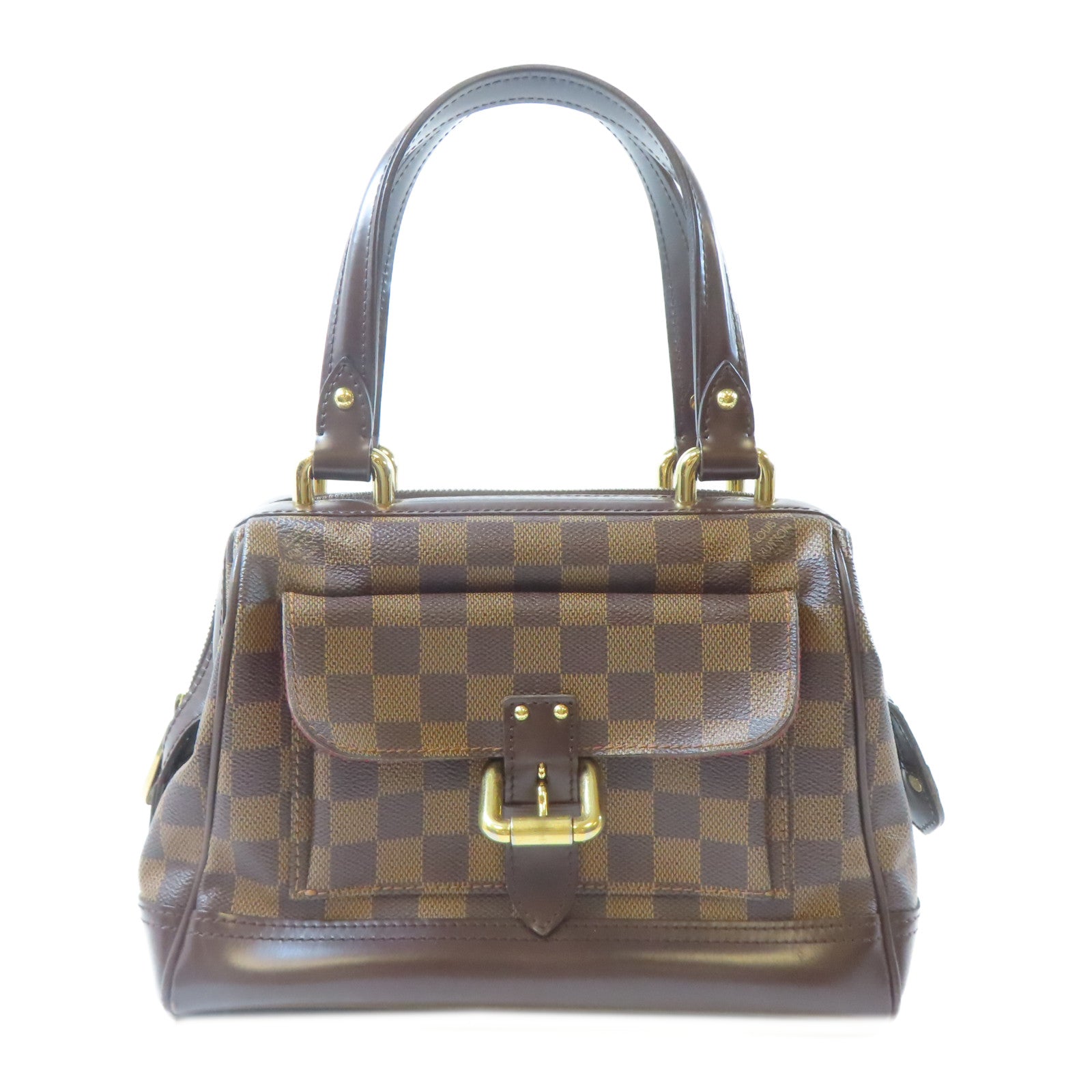 LOUIS VUITTON 【激減優惠】Damier Ebene Knightsbridge金扣手挽袋啡色