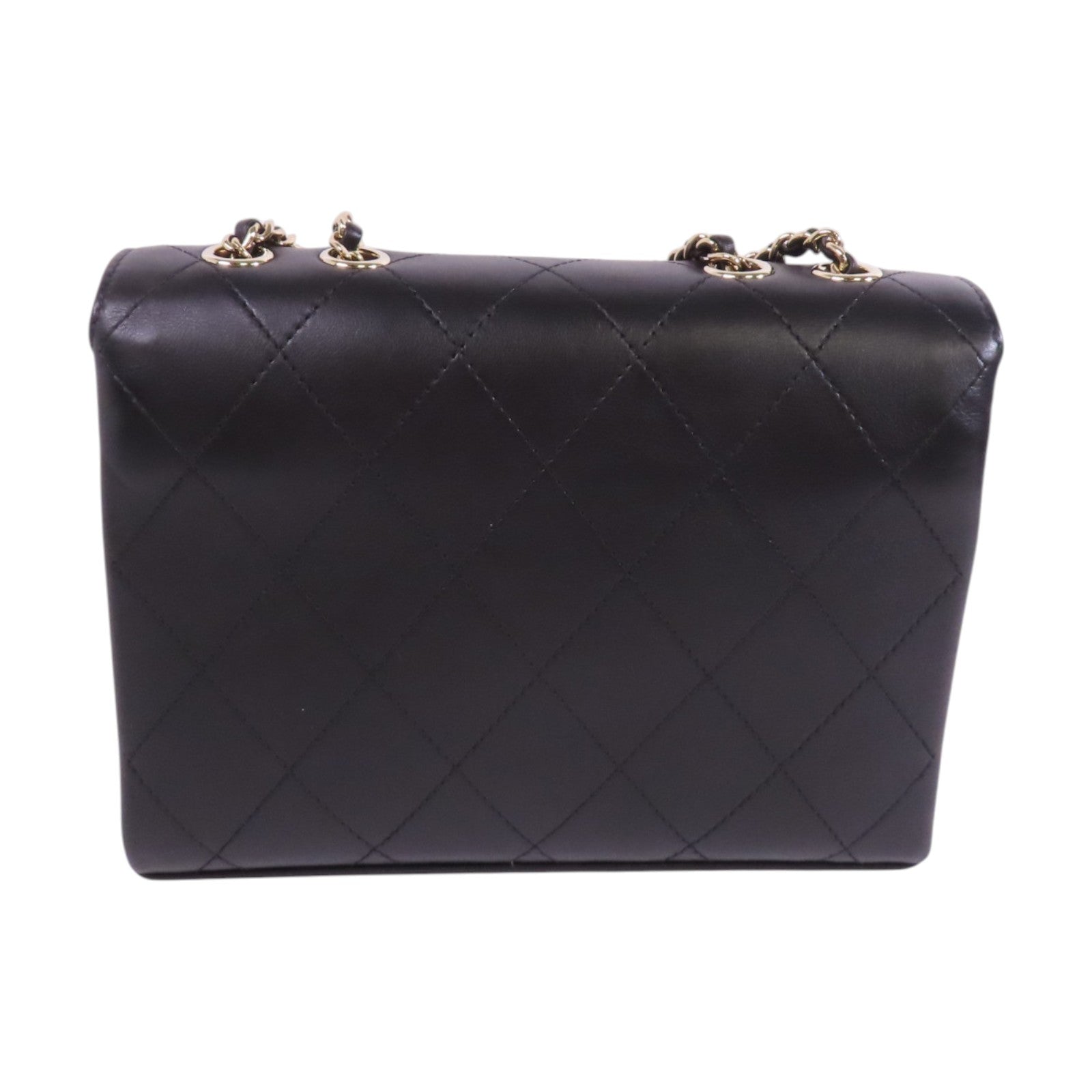 CHANEL 牛皮皮革Chain Shoulder Bag金扣鏈帶肩背袋