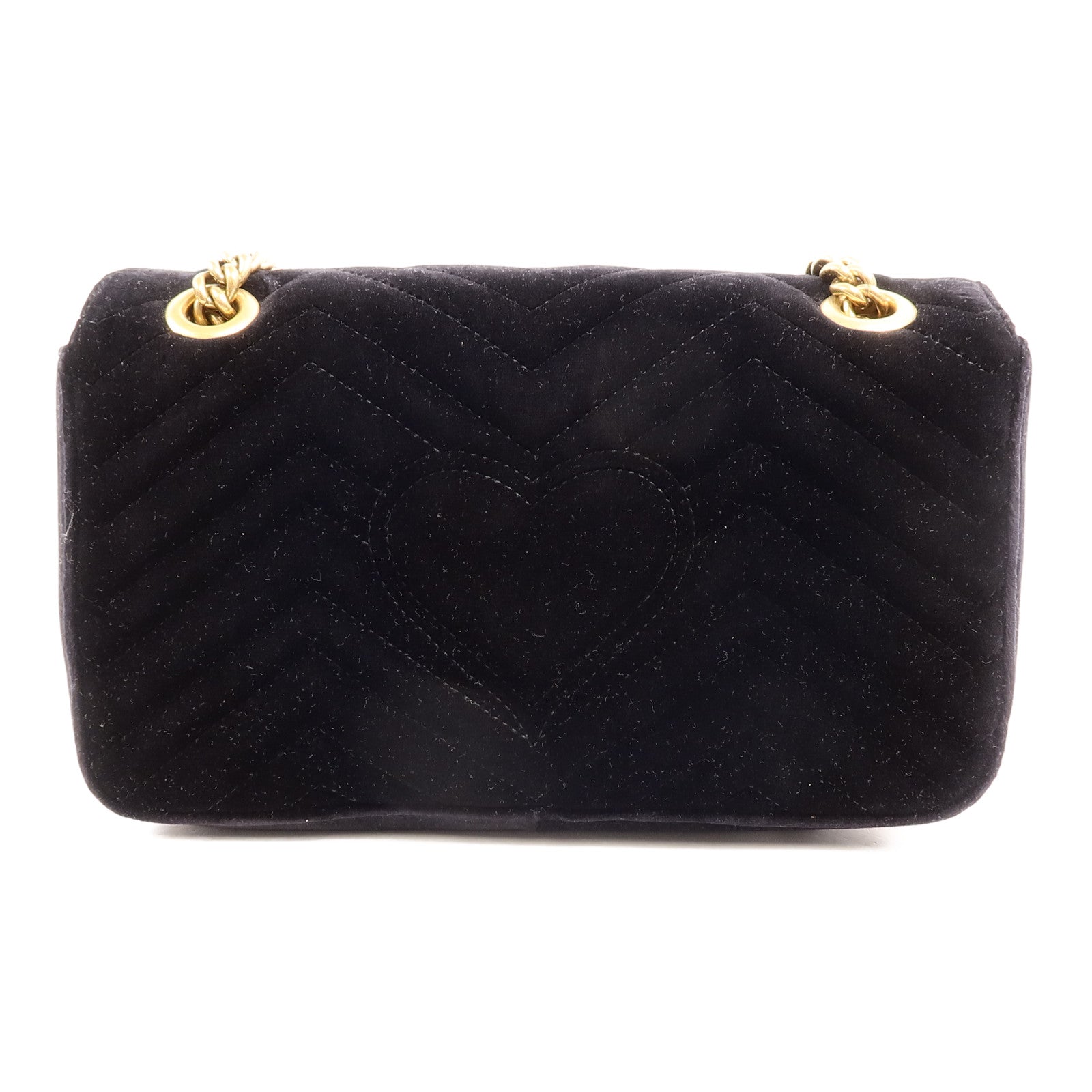 GUCCI 天鵝絨GG Marmont Shoulder Bag鏈帶肩背袋