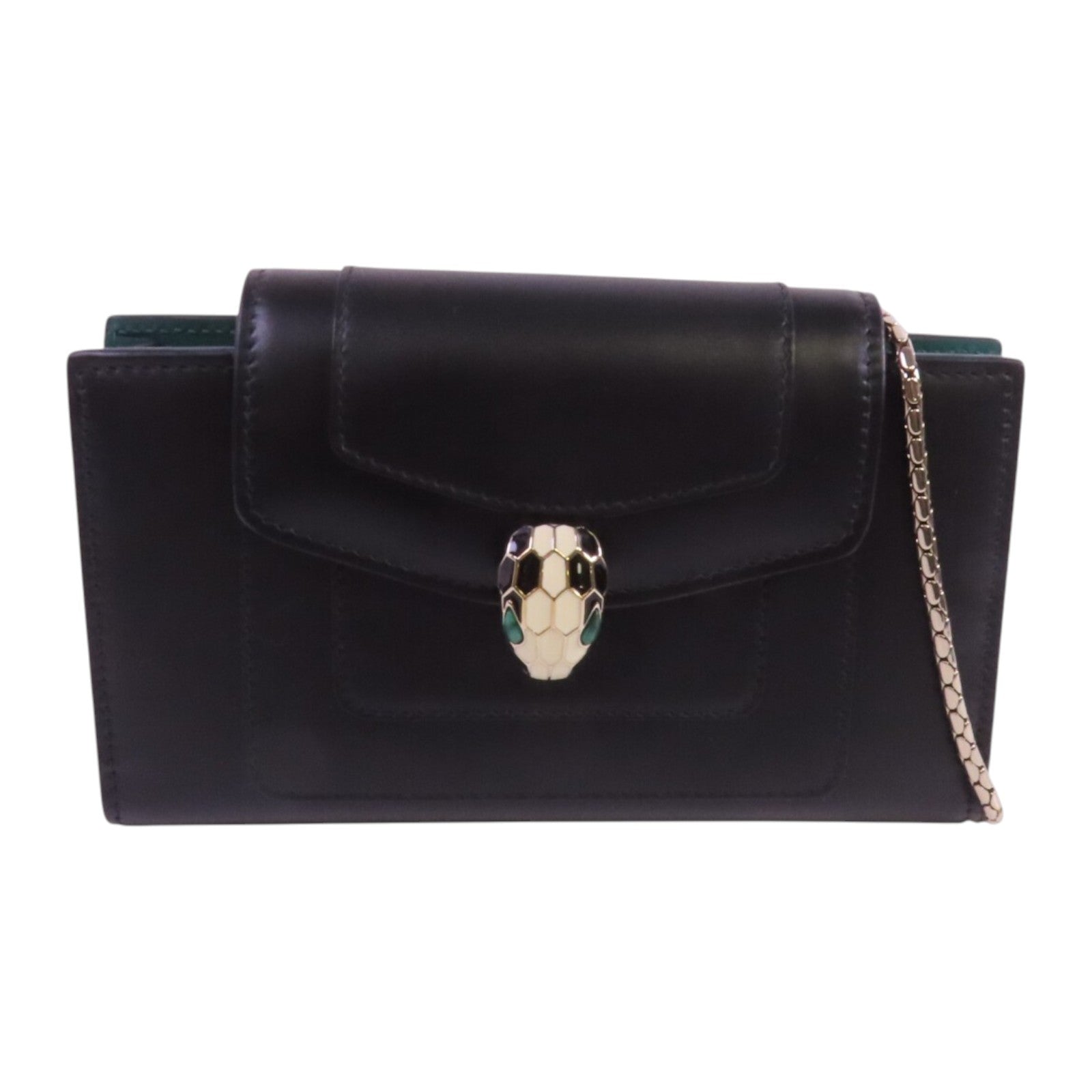 BVLGARI 牛皮皮革Chain Shoulder Bag金扣鏈帶肩背袋