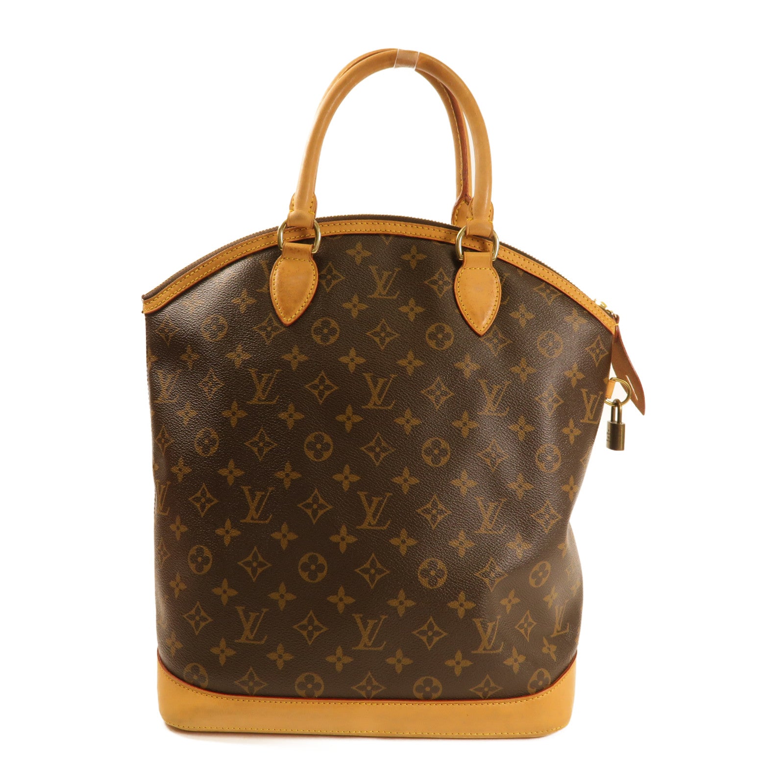 LOUIS VUITTON LV GHW Lockit Vertical Hand Bag M40103 Monogram Brown