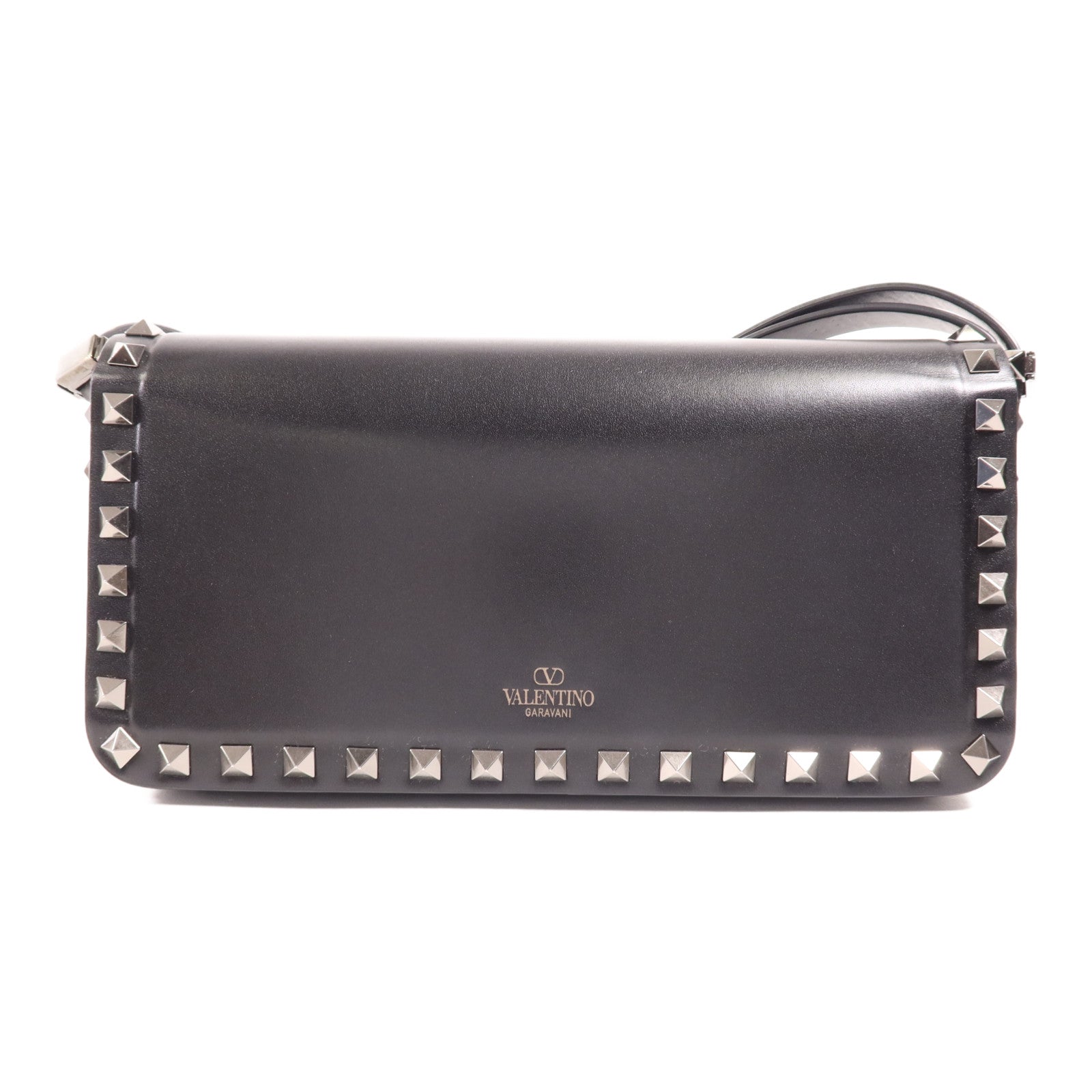 Valentino 牛皮皮革Shoulder Bag銀扣肩背袋