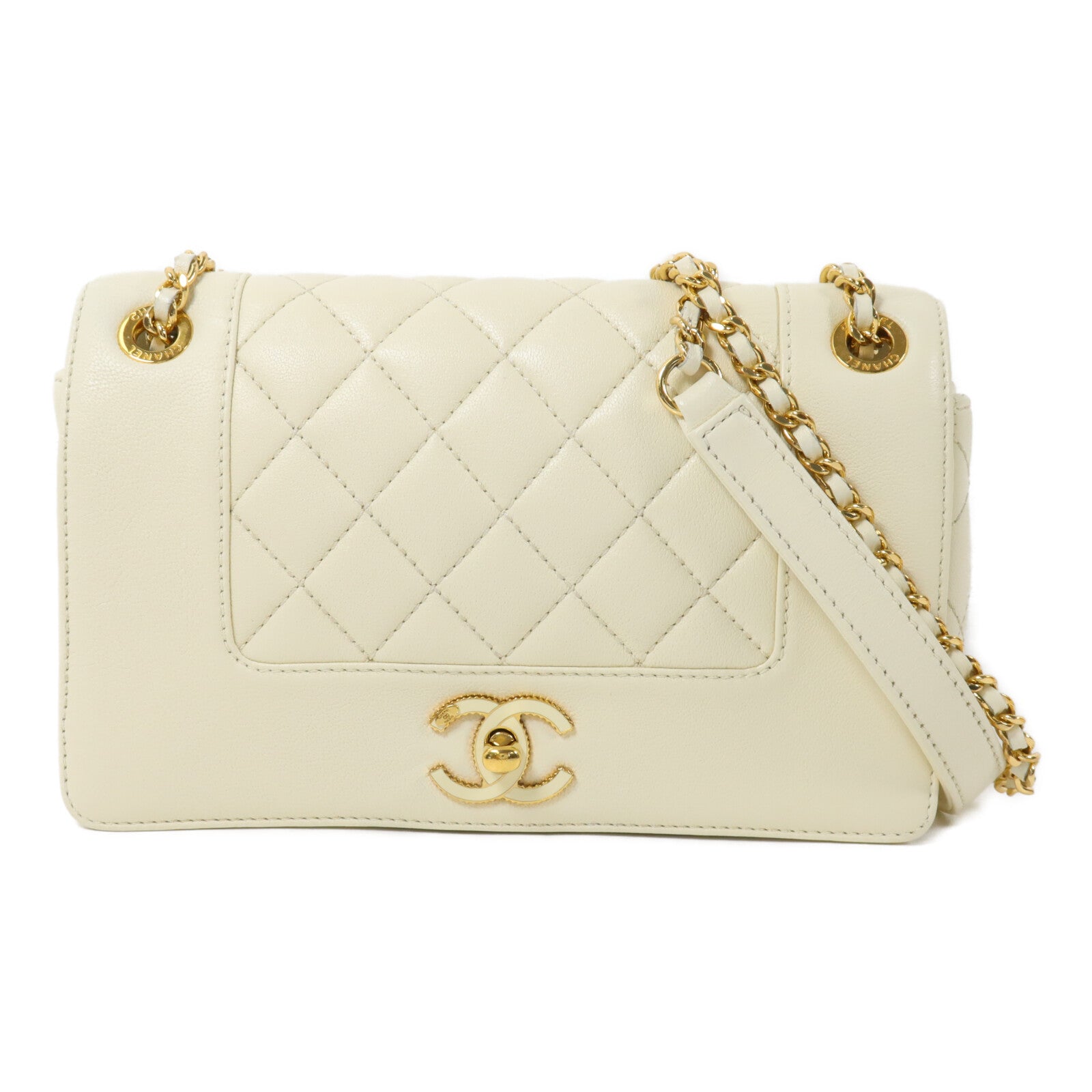 CHANEL 羊皮皮革Mademoiselle Vintage Flap Bag鏈帶肩背袋