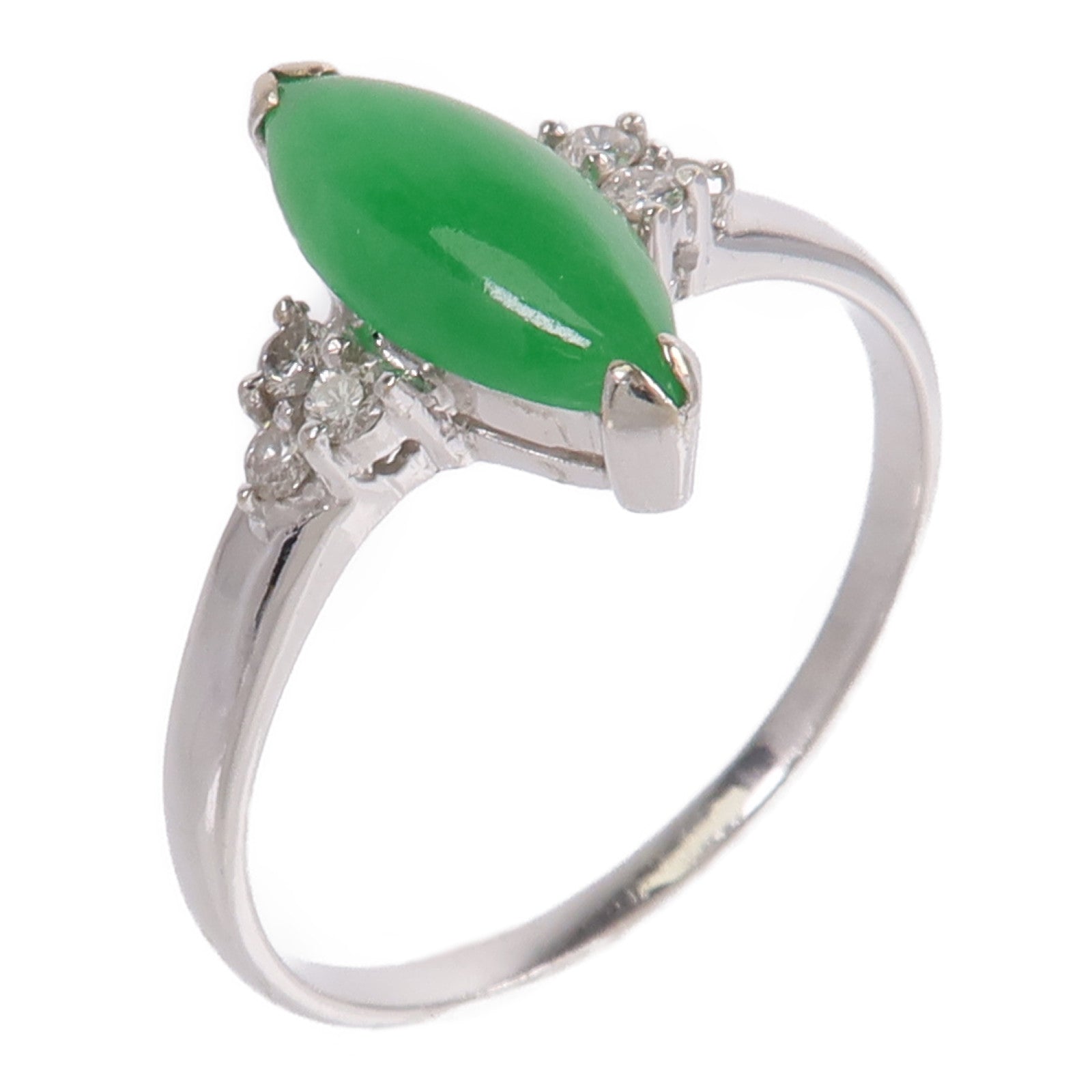 JEWELRY 18K白金Jade Diamond Ring翡翠/鑽石戒指