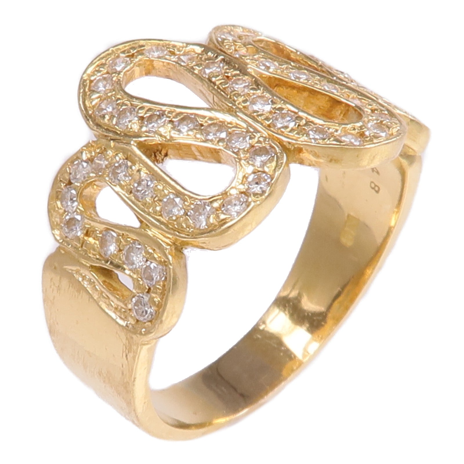 JEWELRY 18K黃金Diamond Ring鑽石戒指US#8