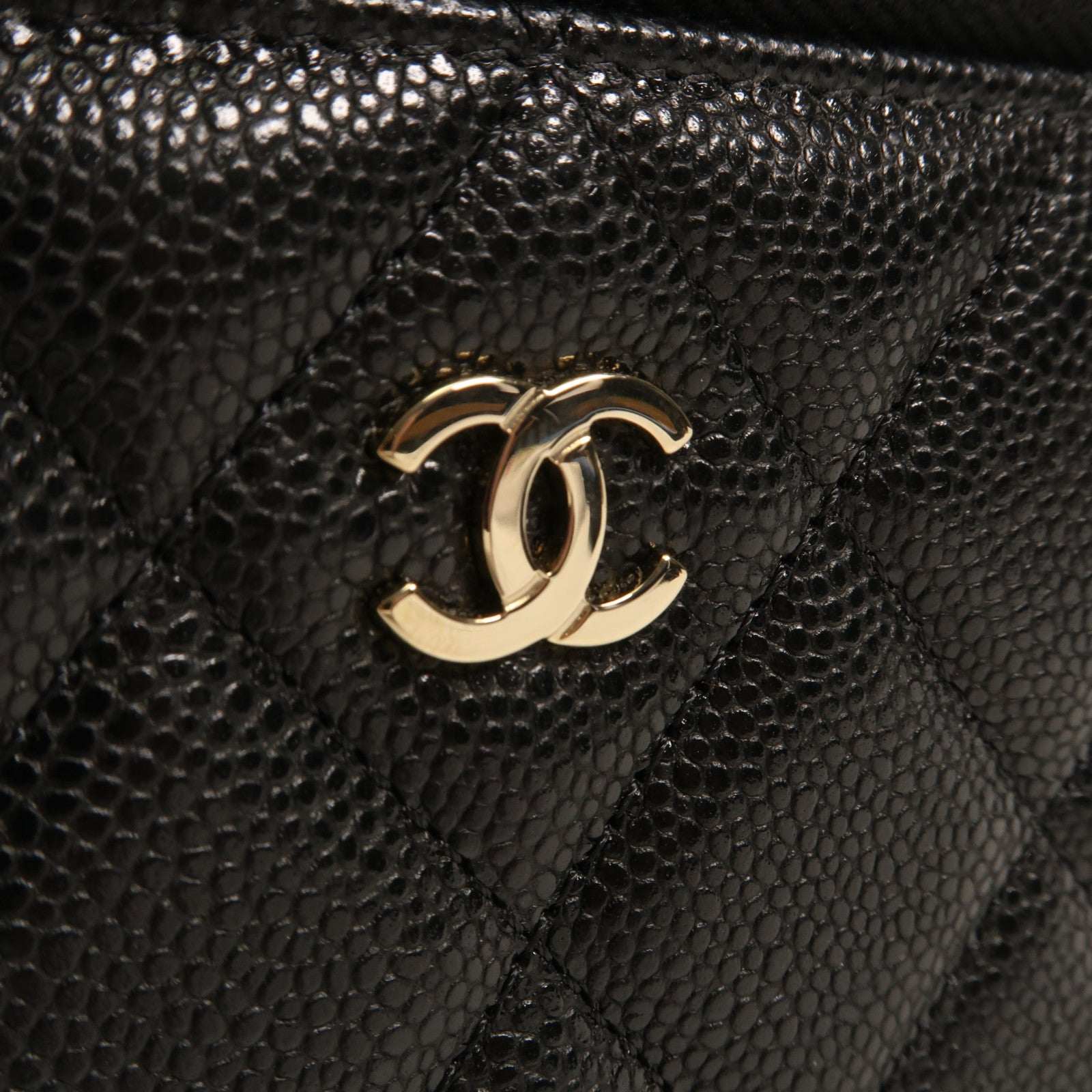 CHANEL 牛皮皮革Chain Shoulder金扣鏈帶肩背袋