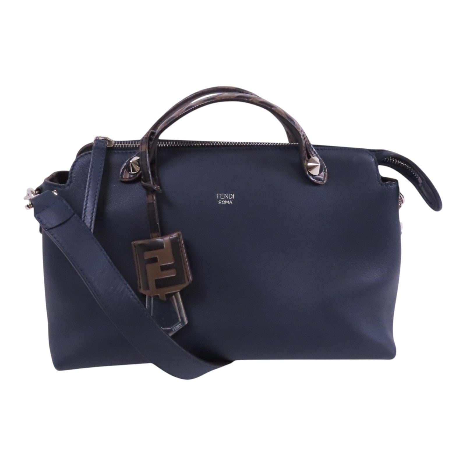 FENDI 牛皮皮革By The Way銀扣手挽肩背兩用袋