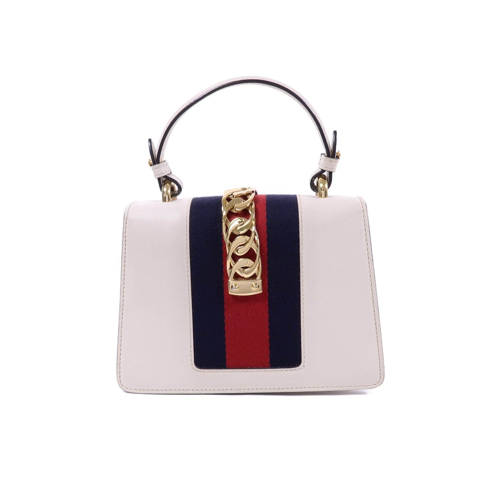 GUCCI 皮革Sylvie Chain Shoulder Bag金扣肩背袋