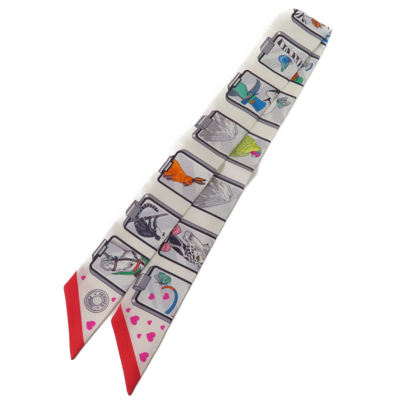 HERMES 絲質Twilly絲巾