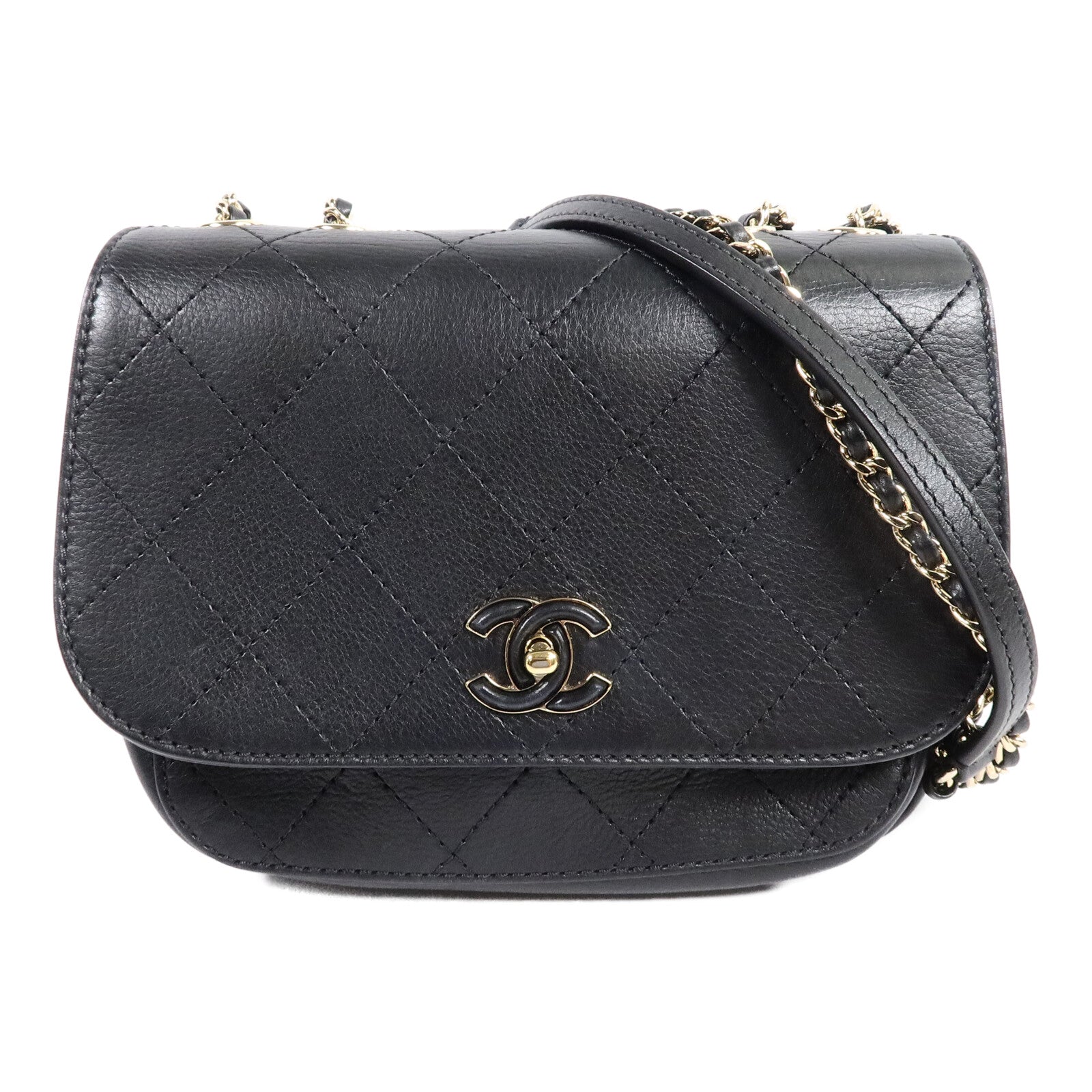 CHANEL 牛皮皮革Chain Shoulder Bag鏈帶肩背袋