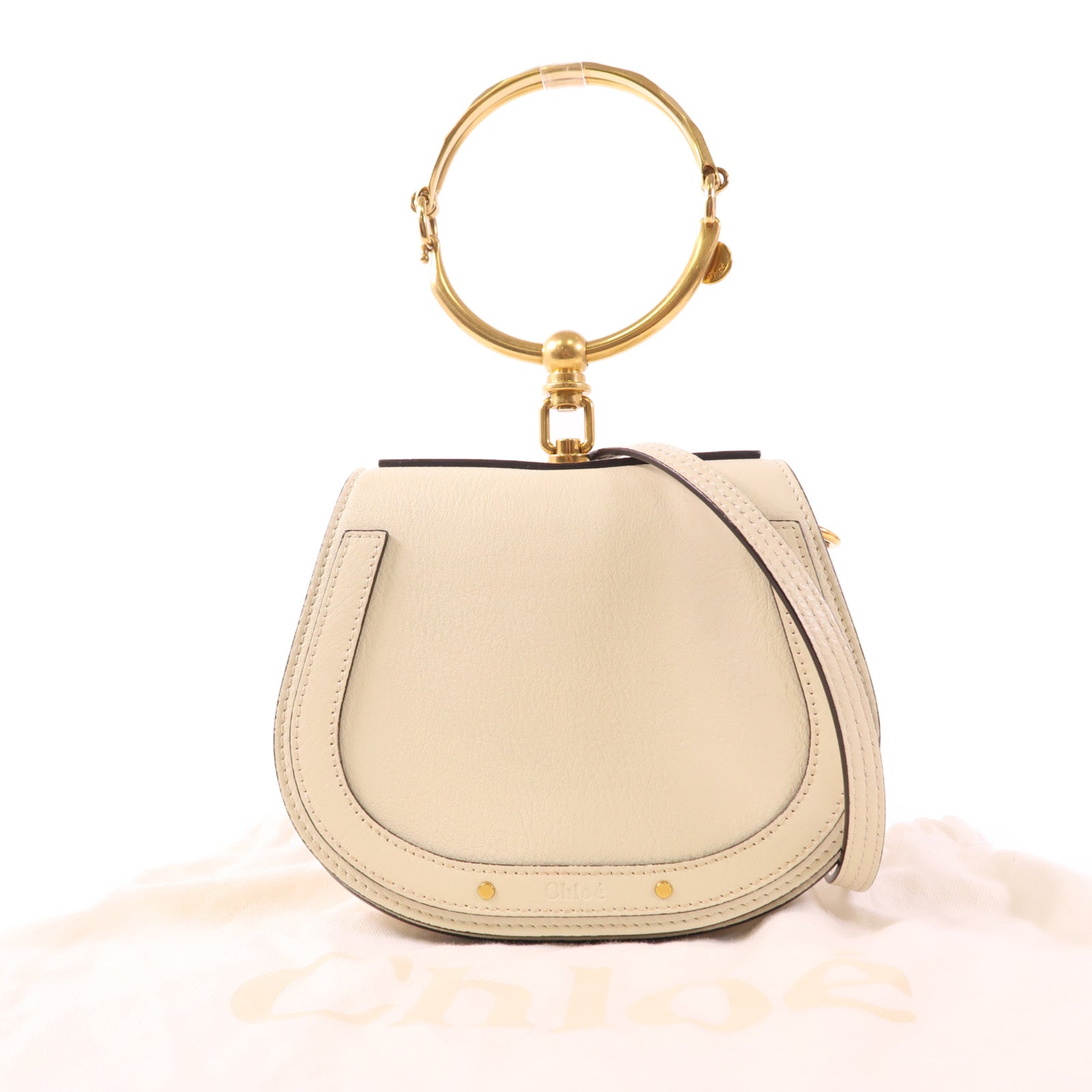 Chloe 牛皮皮革Shoulder Bag金扣手挽肩背兩用袋