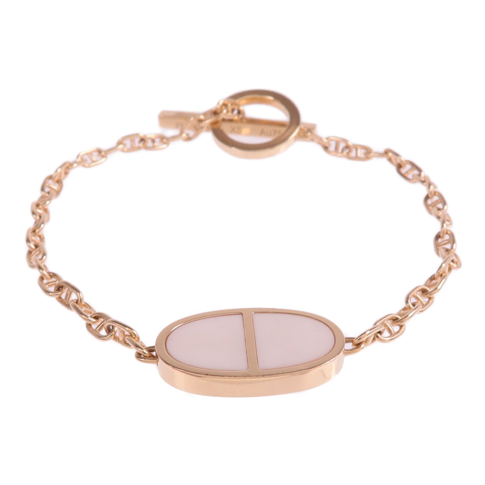 HERMES 【激減優惠】18K玫瑰金/陶瓷Chaine d'ancre Verso Bracelet手鏈