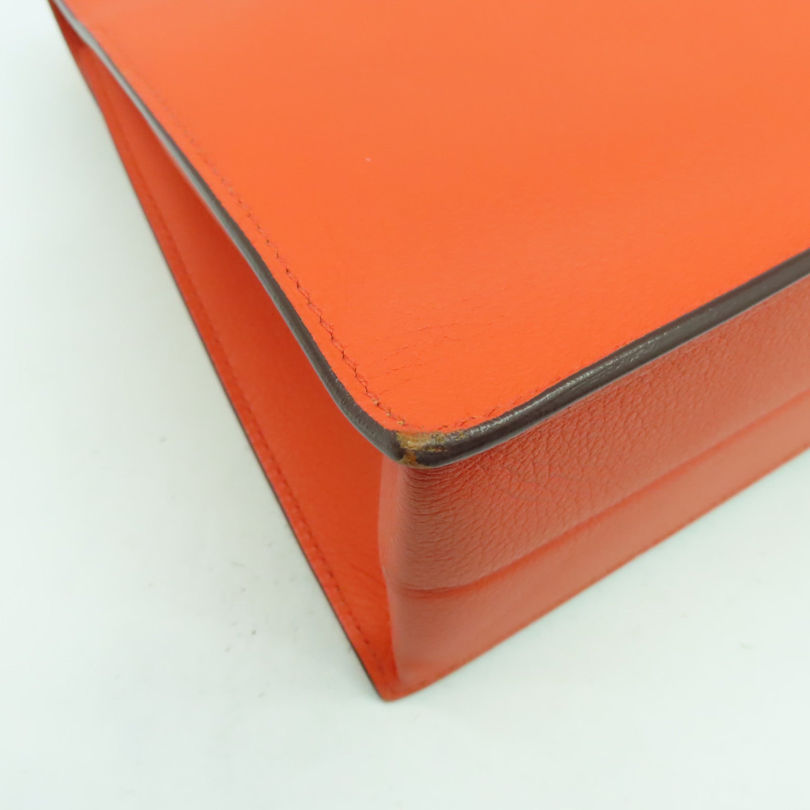HERMES 【Hermes Fair】Evercolor皮革Kelly Danse D金扣肩背袋Orange Poppy罌粟花橘色