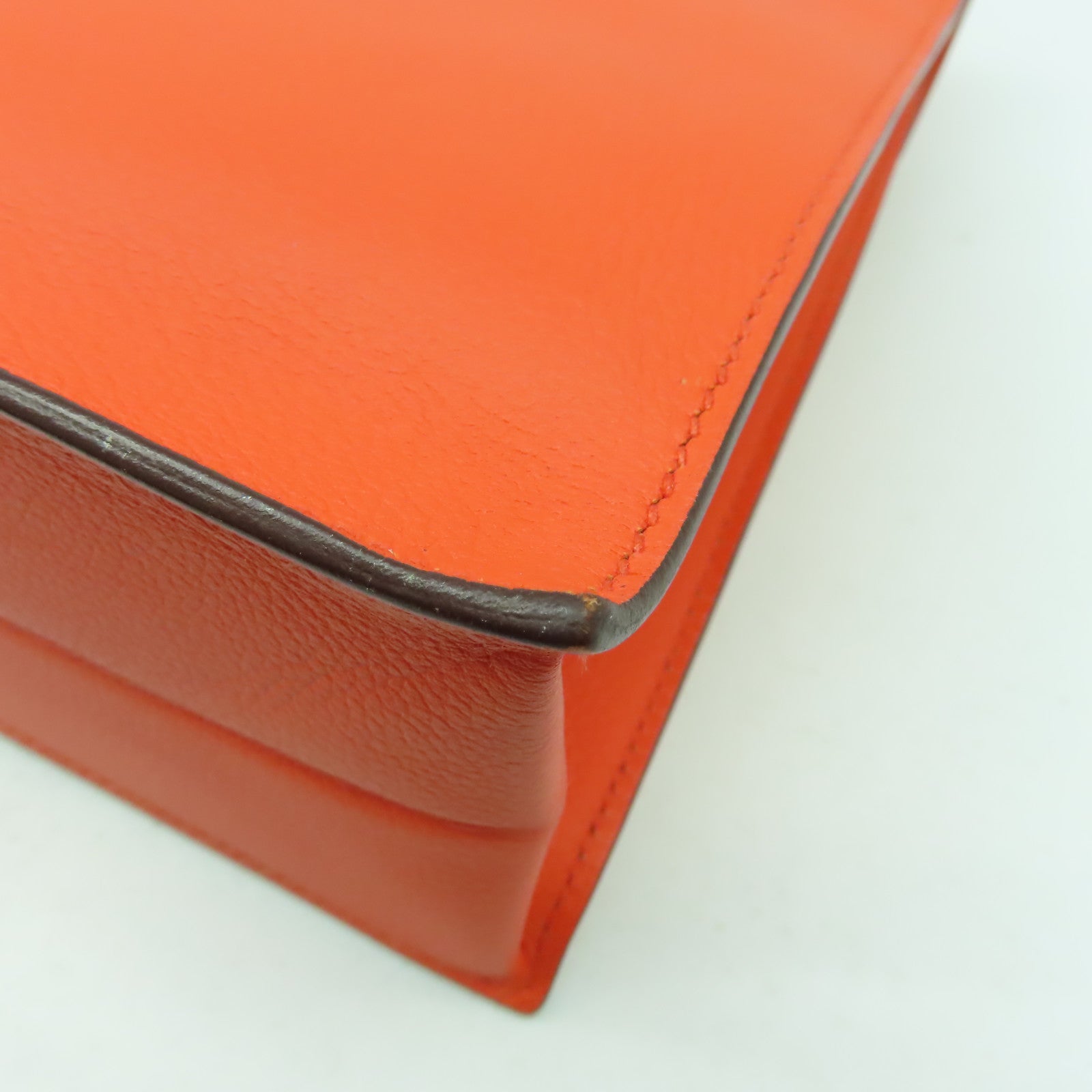 HERMES 【Hermes Fair】Evercolor皮革Kelly Danse D金扣肩背袋Orange Poppy罌粟花橘色