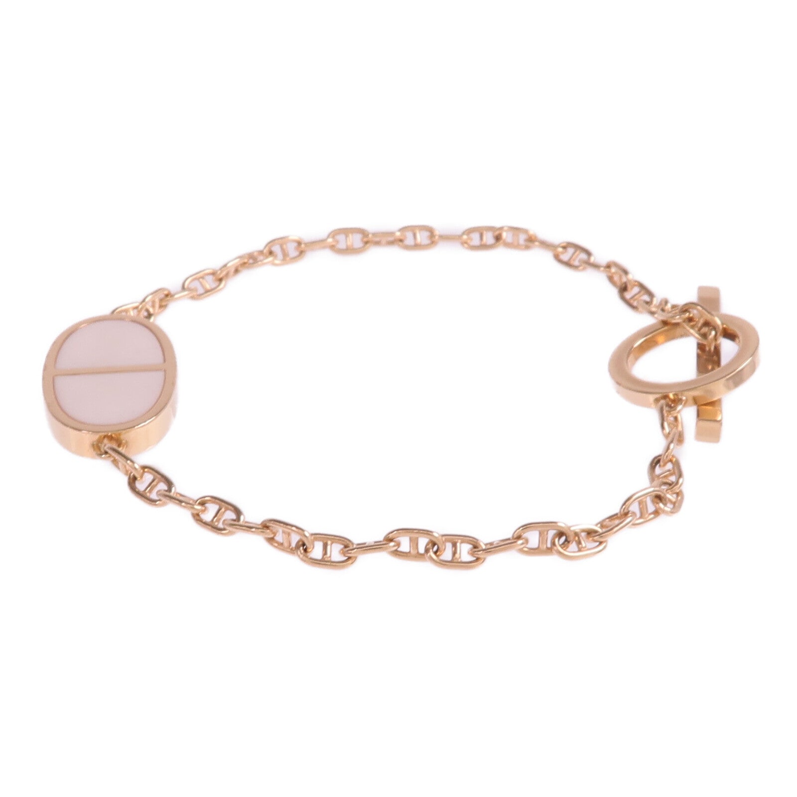 HERMES 【激減優惠】18K玫瑰金/陶瓷Chaine d'ancre Verso Bracelet手鏈