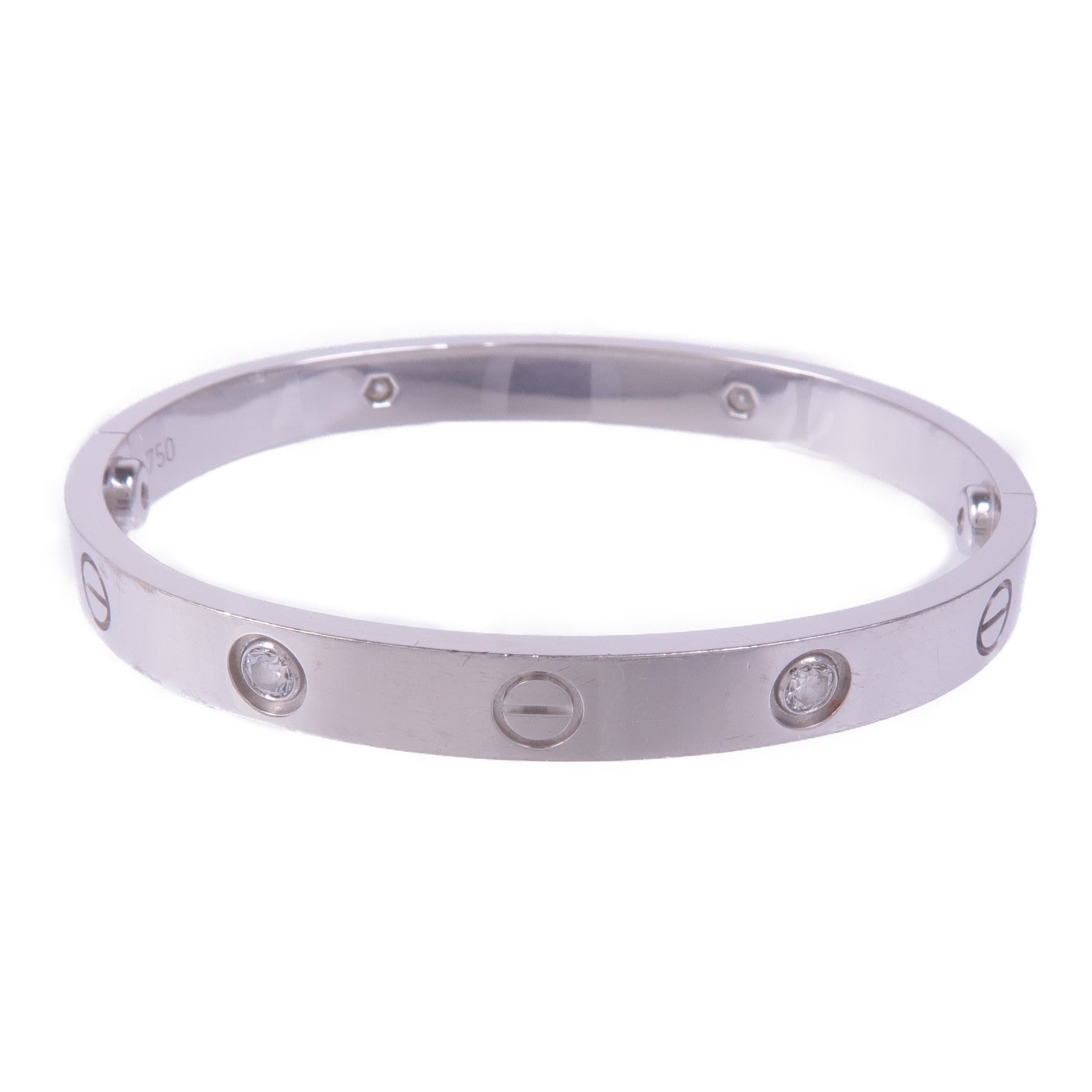 CARTIER 18K白金Love Bracelet 4D手鐲Cartier#16