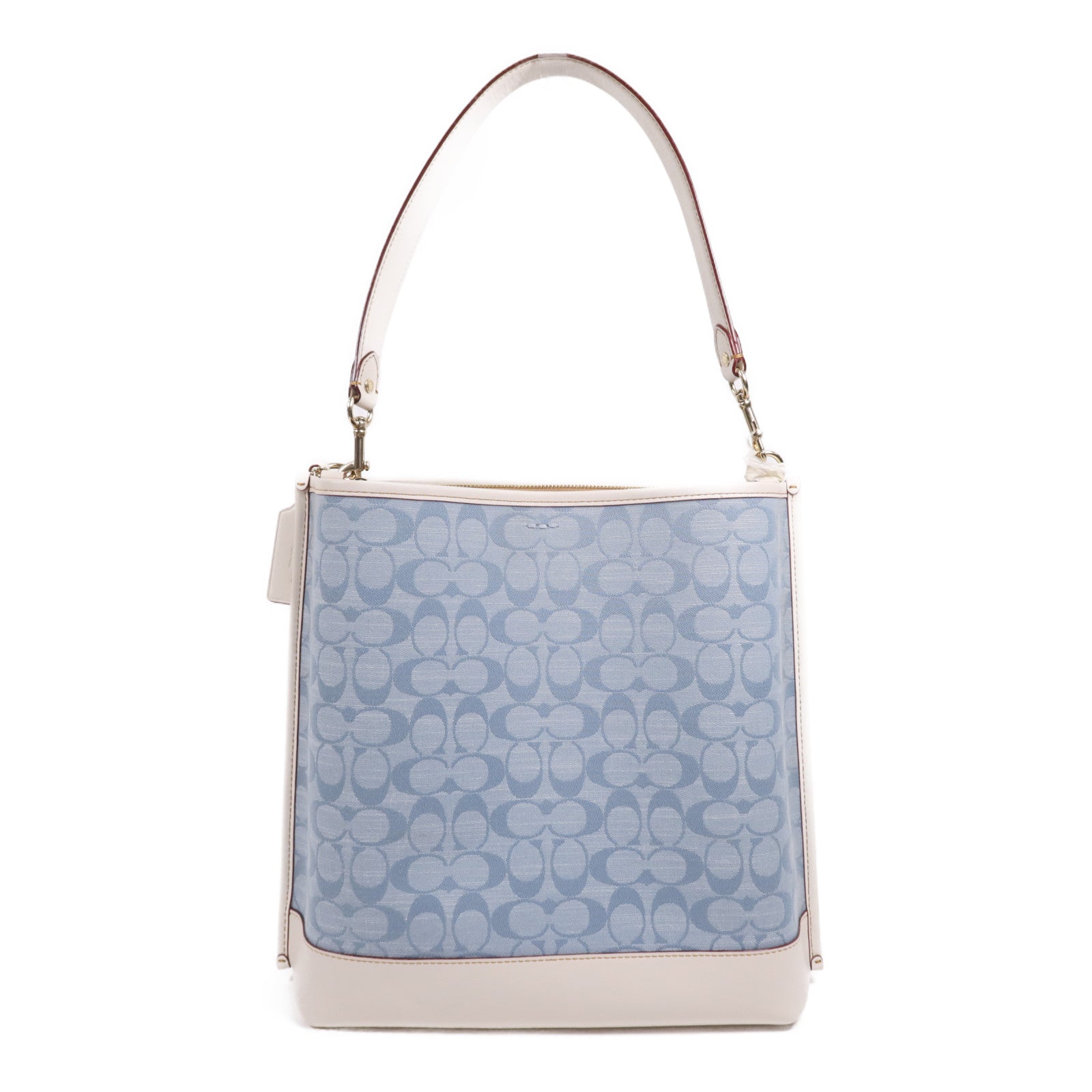 COACH 帆布/皮革2 Way Shoulder Bag金扣手挽肩背兩用袋