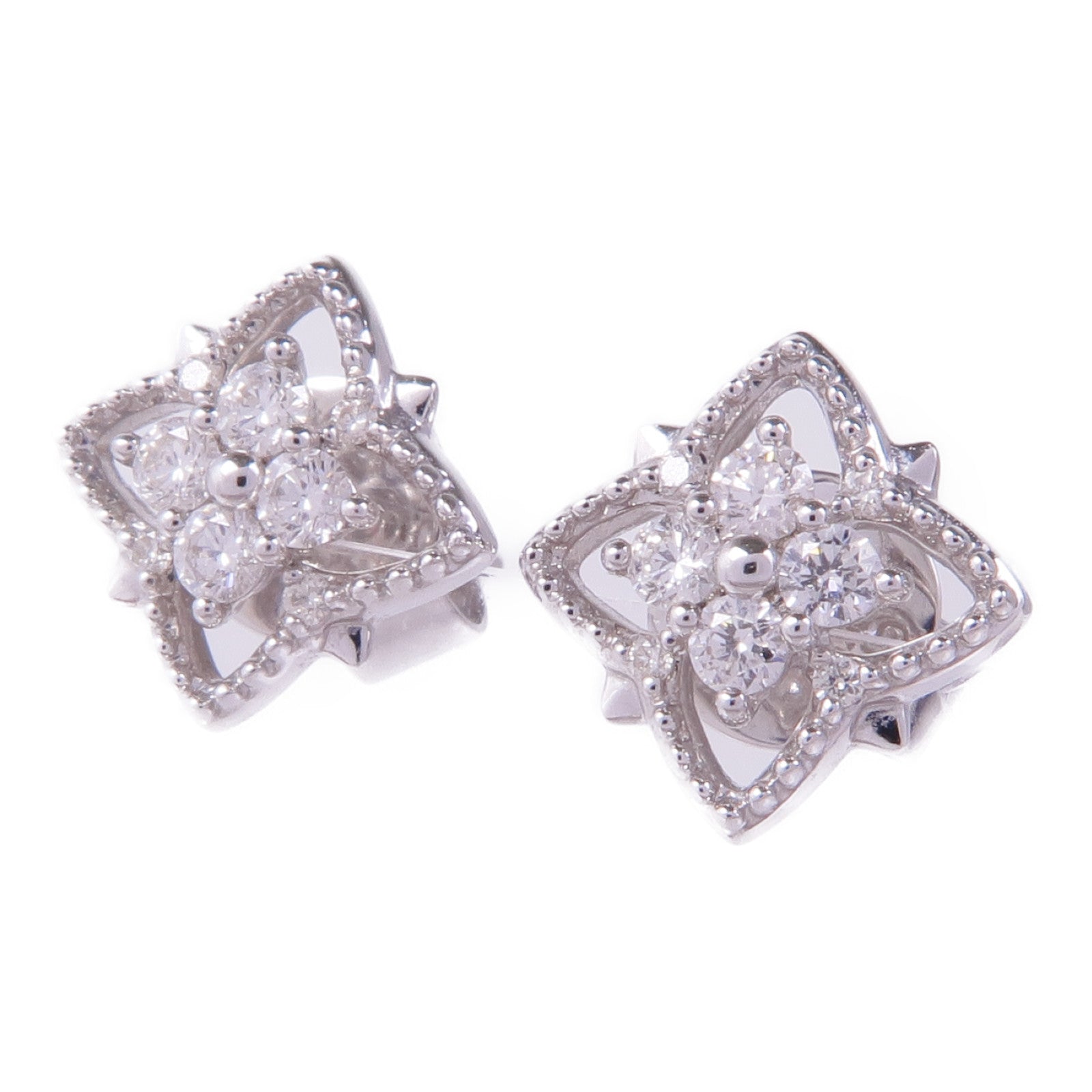 JEWELRY 18K白金Diamond Earrings鑽石耳環