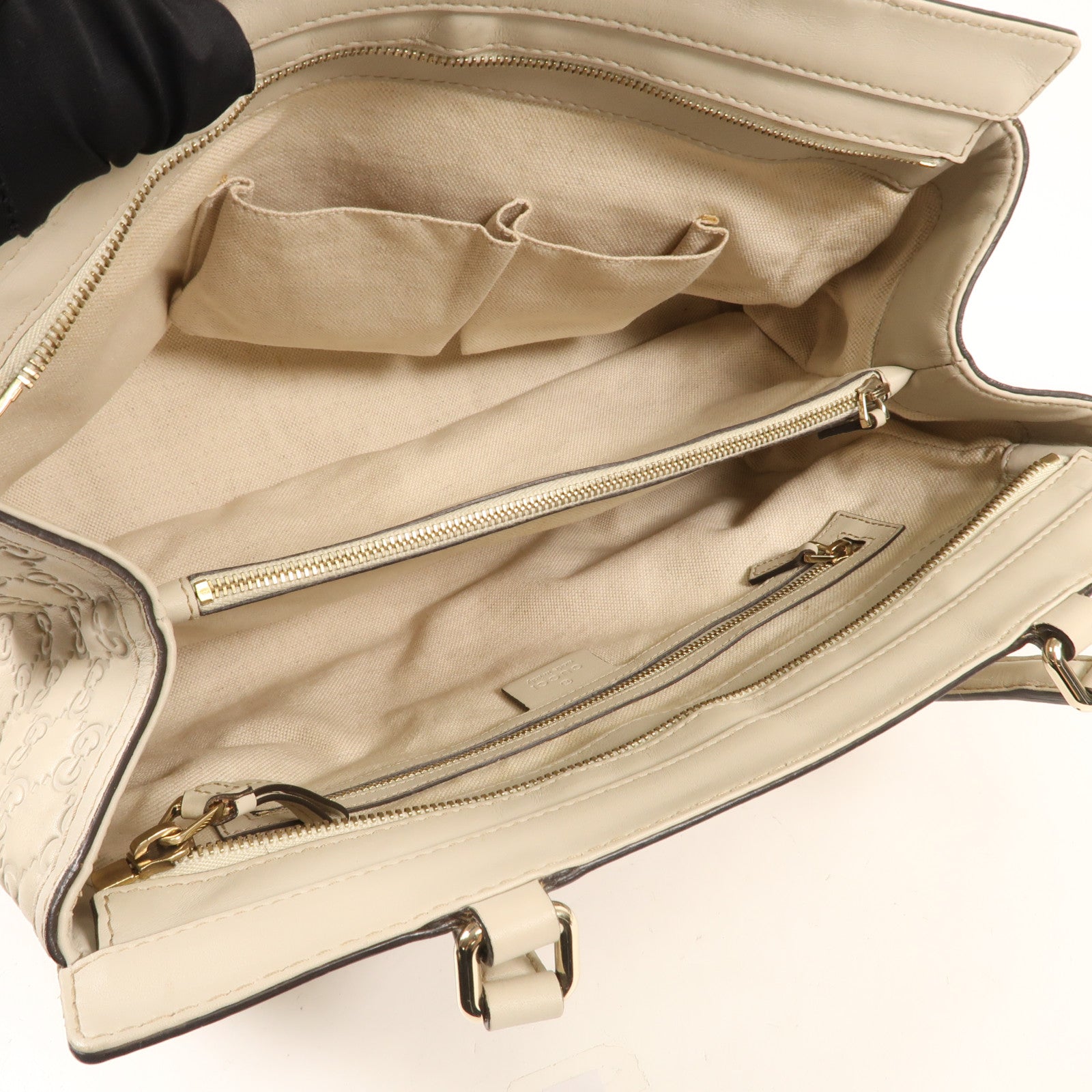 GUCCI 牛皮皮革Tote Bag金扣手挽袋