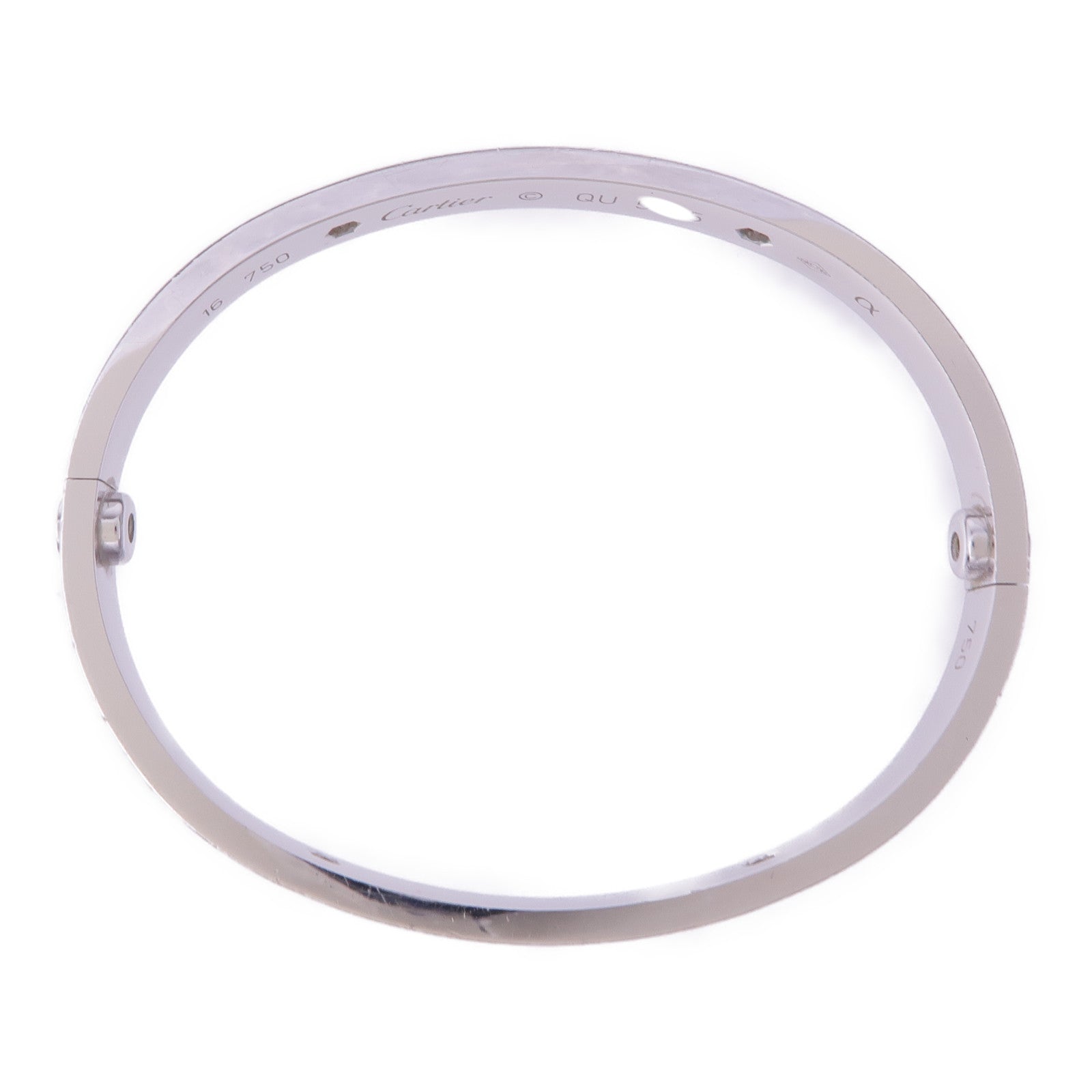 CARTIER 18K白金Love Bracelet 4D手鐲Cartier#16