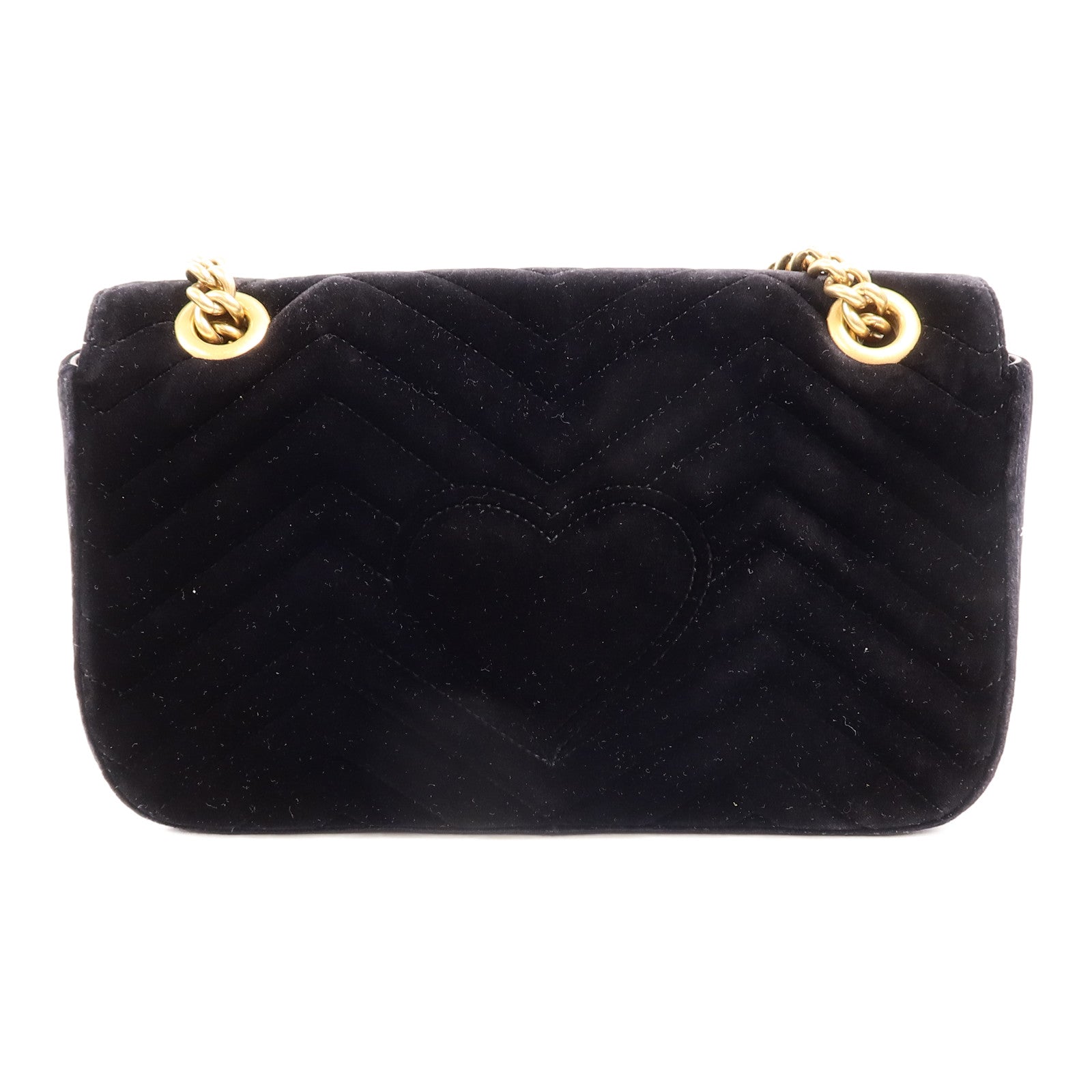 GUCCI 天鵝絨GG Marmont Shoulder Bag鏈帶肩背袋