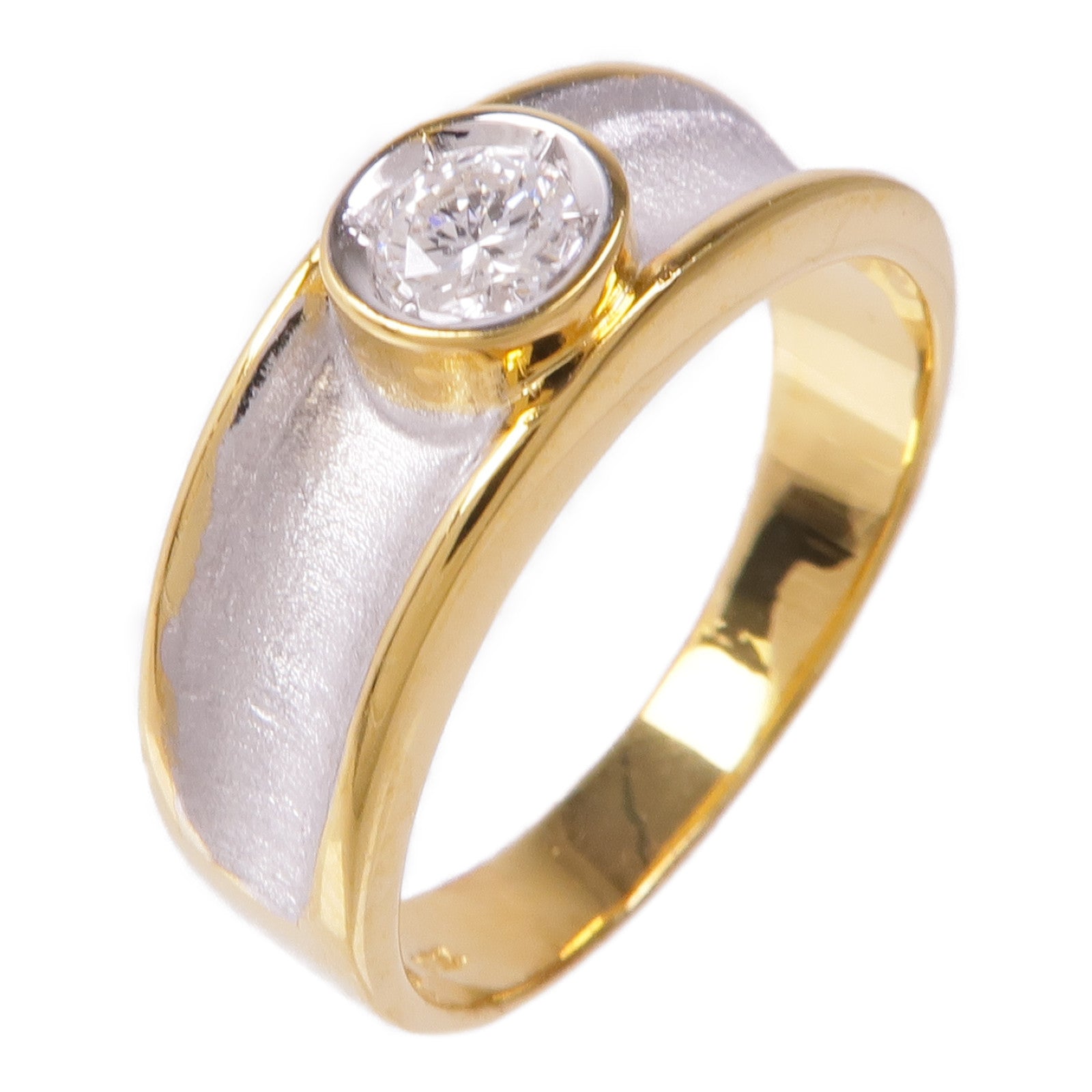 JEWELRY 18K白金/黃金Diamond Ring鑽石戒指US#8