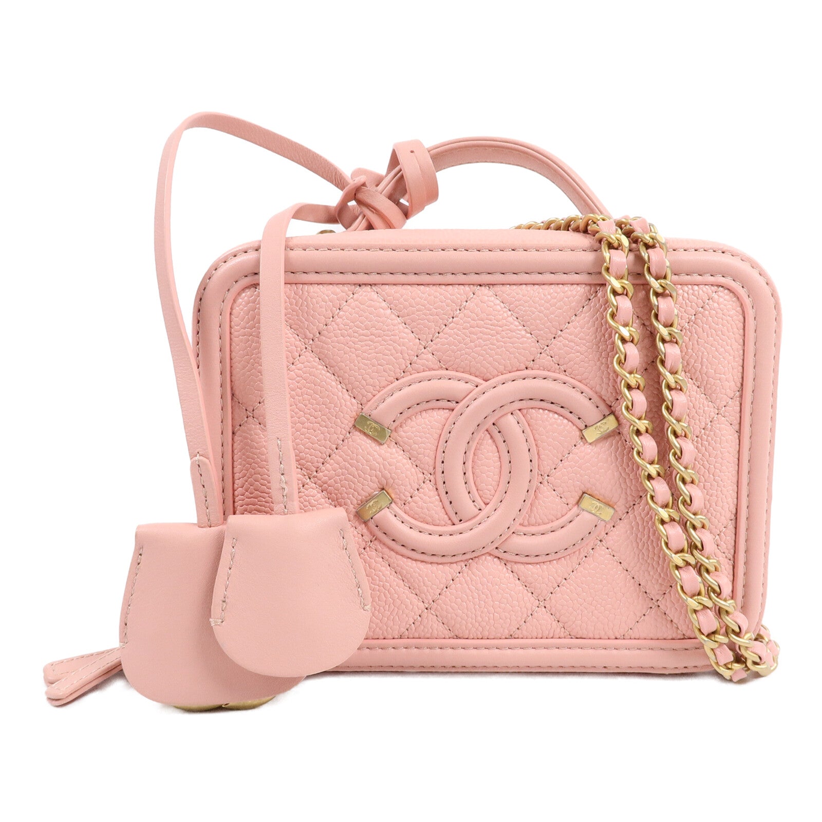 CHANEL 牛皮皮革Vanity Case手挽肩背兩用袋