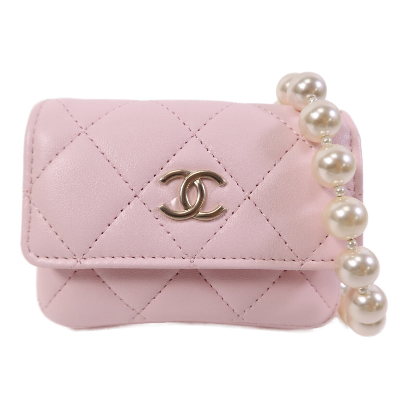 CHANEL 羊皮皮革Waist Bag金扣鏈帶腰包