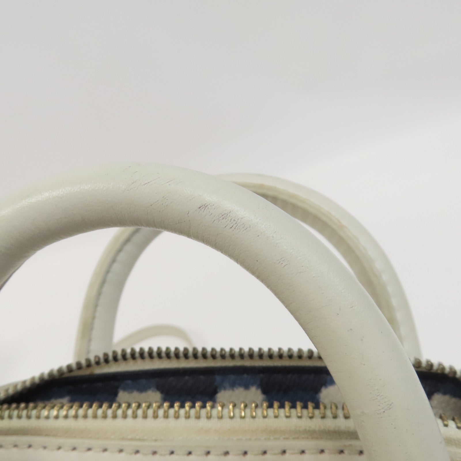 MARC BY MARC JACOBS 【激減優惠】牛皮皮革Chain Shoulder金扣手挽肩背兩用袋藍色/白色