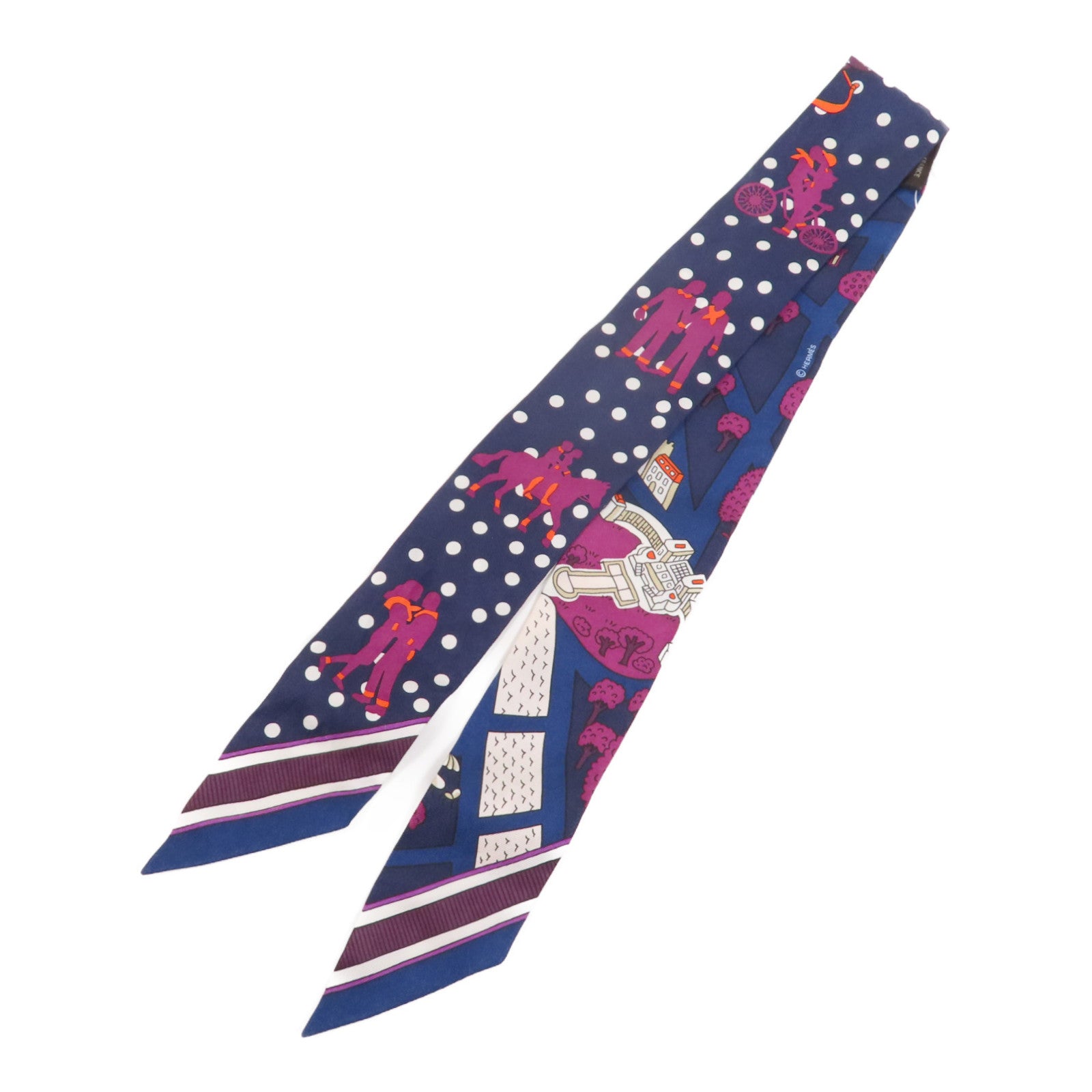 HERMES 絲質Twilly絲巾