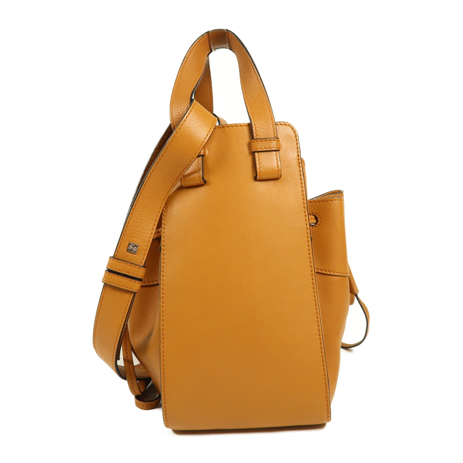 LOEWE 牛皮皮革Hammock銀扣手挽肩背兩用袋