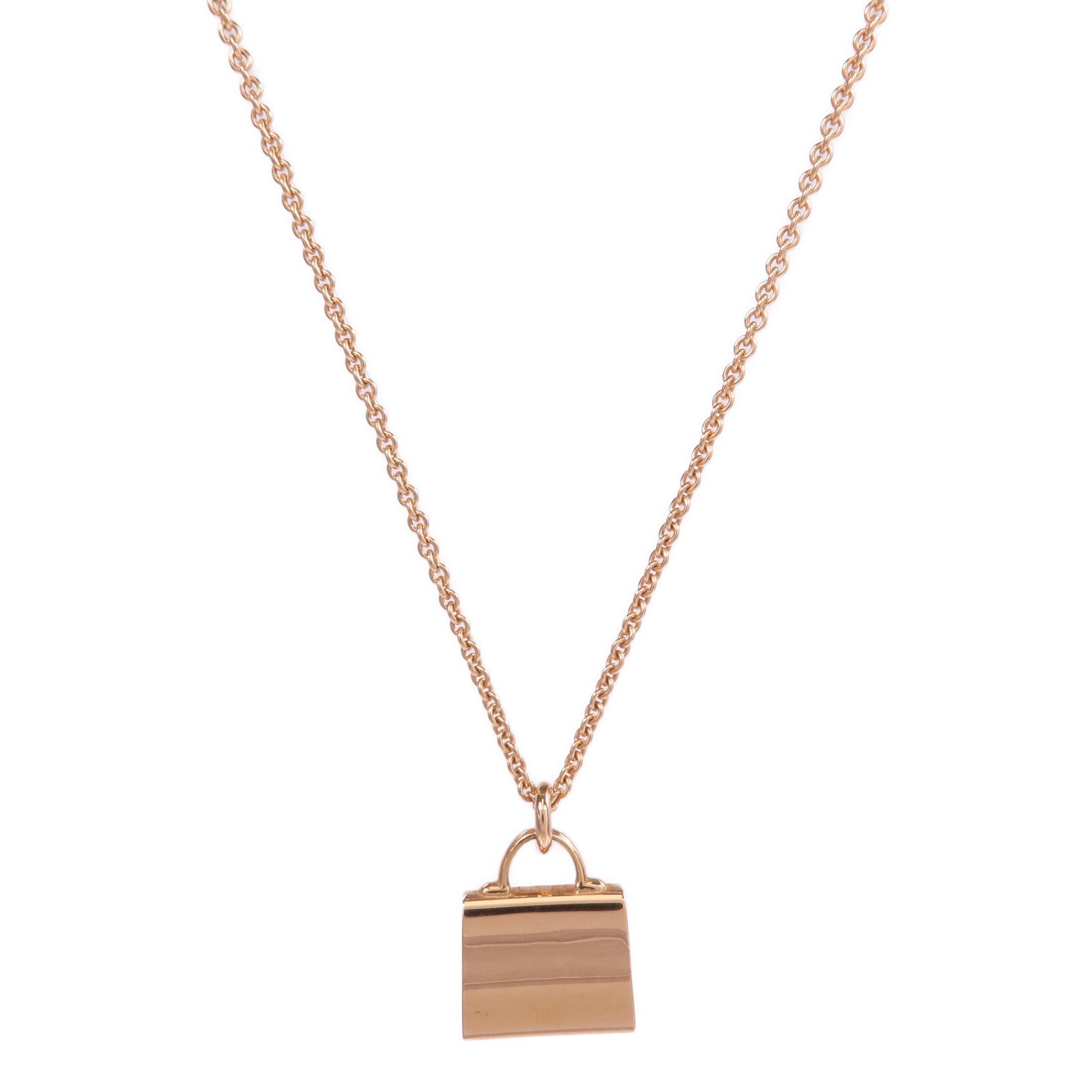 HERMES 【激減優惠】18K玫瑰金Amulettes Kelly Pendant尖晶石吊墜